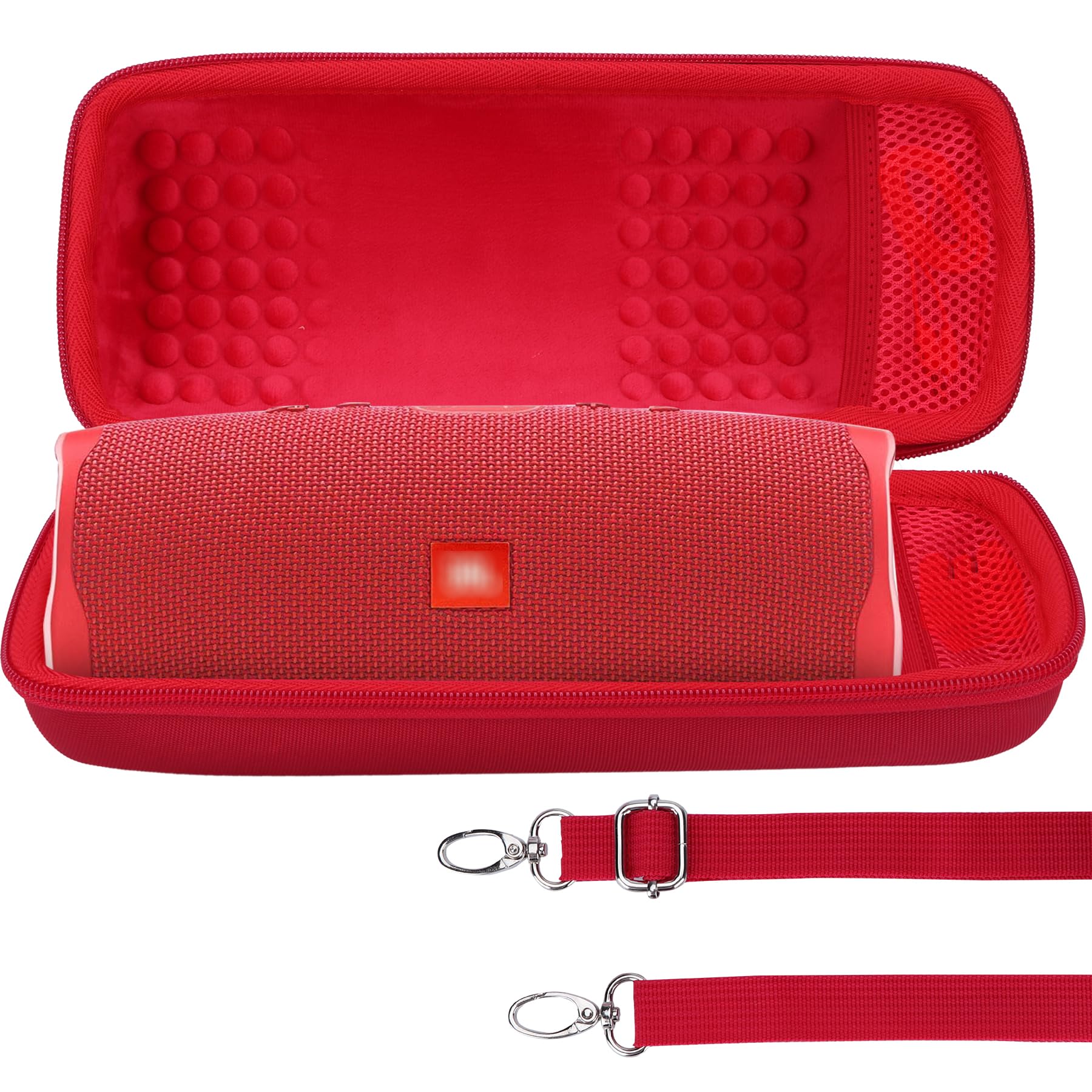 Lebakort Hard Case Compatible With Jbl Charge 5 Charge 4 Waterproof Bluetooth Speaker (Red Case)