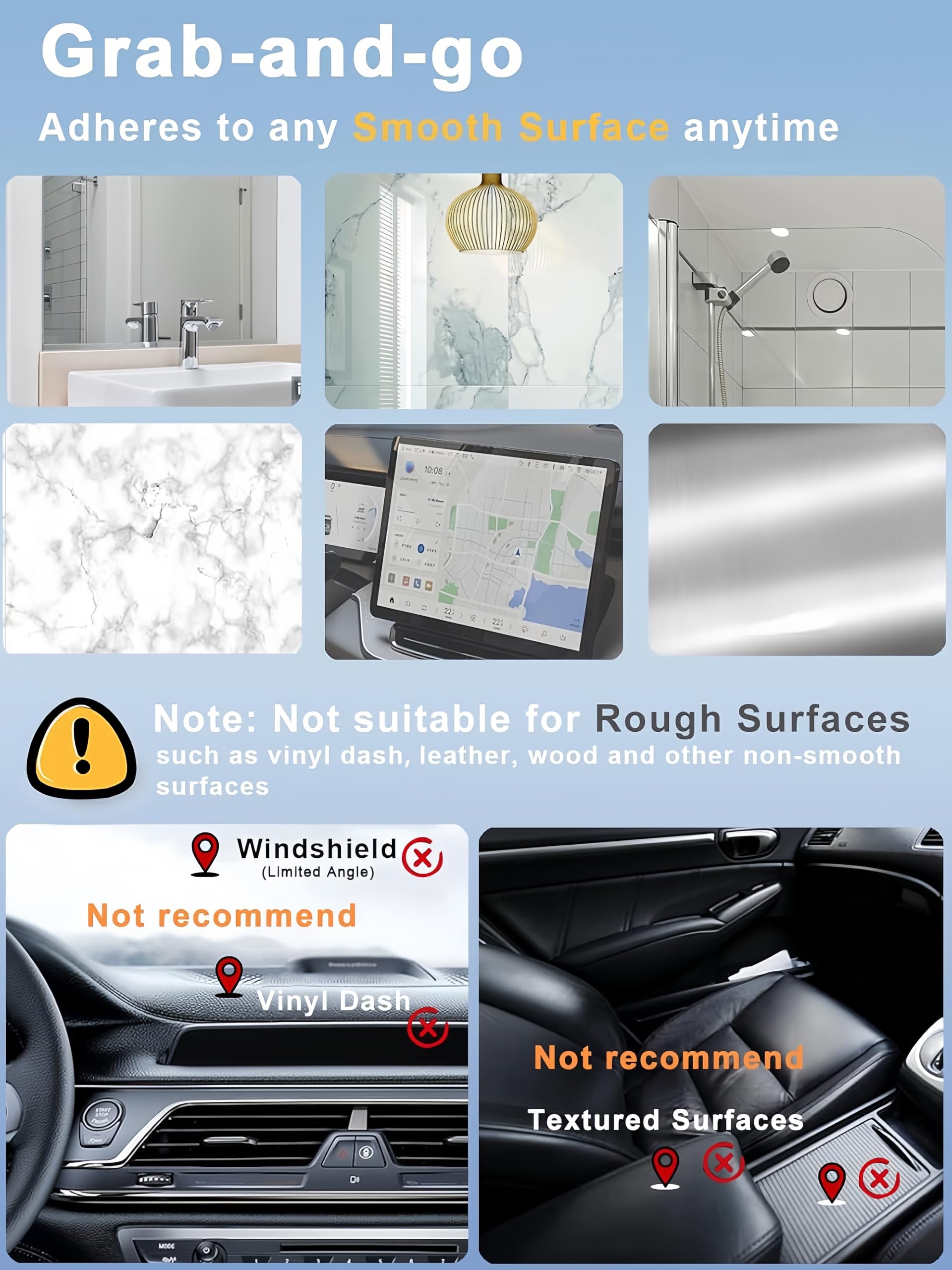 Upgraded Vacuum Magnetic Suction Phone Mount, Magnetic Car Phone Holder, For Iphone 16 Magsafe Car Mount, Ideal For Car/Gym/Mirr