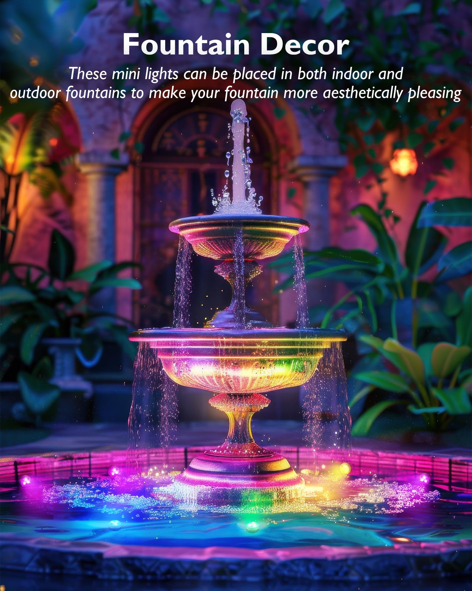 Homemory 10Pcs Mini Rgb Submersible Led Lights With 2Pack Remote, Multicolor Waterproof Small Tealight Candles Battery Operated