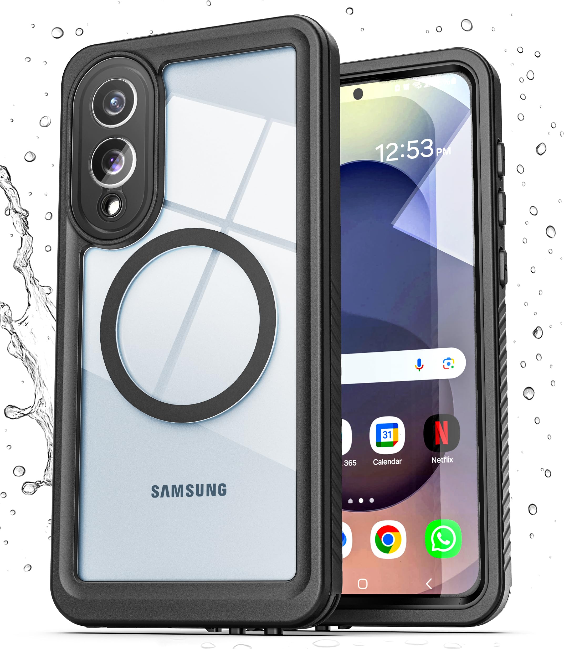 ENCASED Waterproof Case Designed for Samsung Galaxy S25 Edge (IP68) Full Body Protective Phone Case with Screen Protector Built-