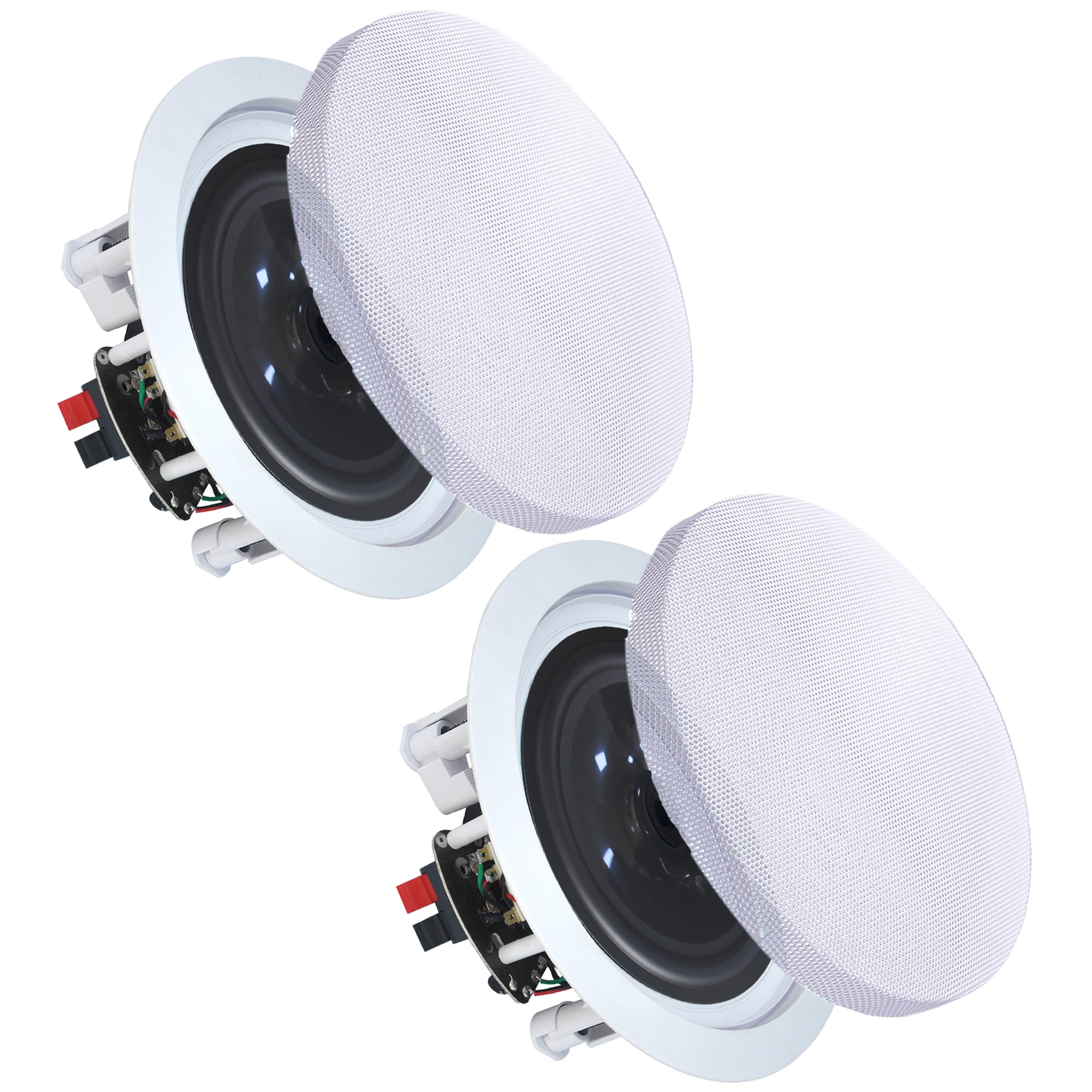 Vaiyer Pair of 5.25 Inch 350 Watts (Per Pair), Ceiling Speakers for Home Theater System, Flush Mount in-Wall in-Ceiling 2-Way Mi