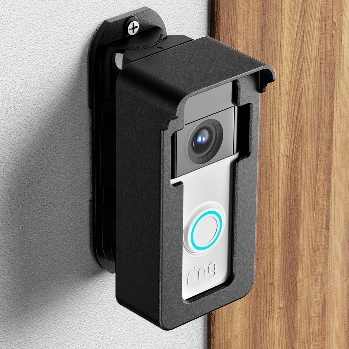 Anti-Theft Video Doorbell Angle Mount, 45 To 135 Degree Adjustable Ring Camera Holder Doorbell Door Mount For Apartment, Compati