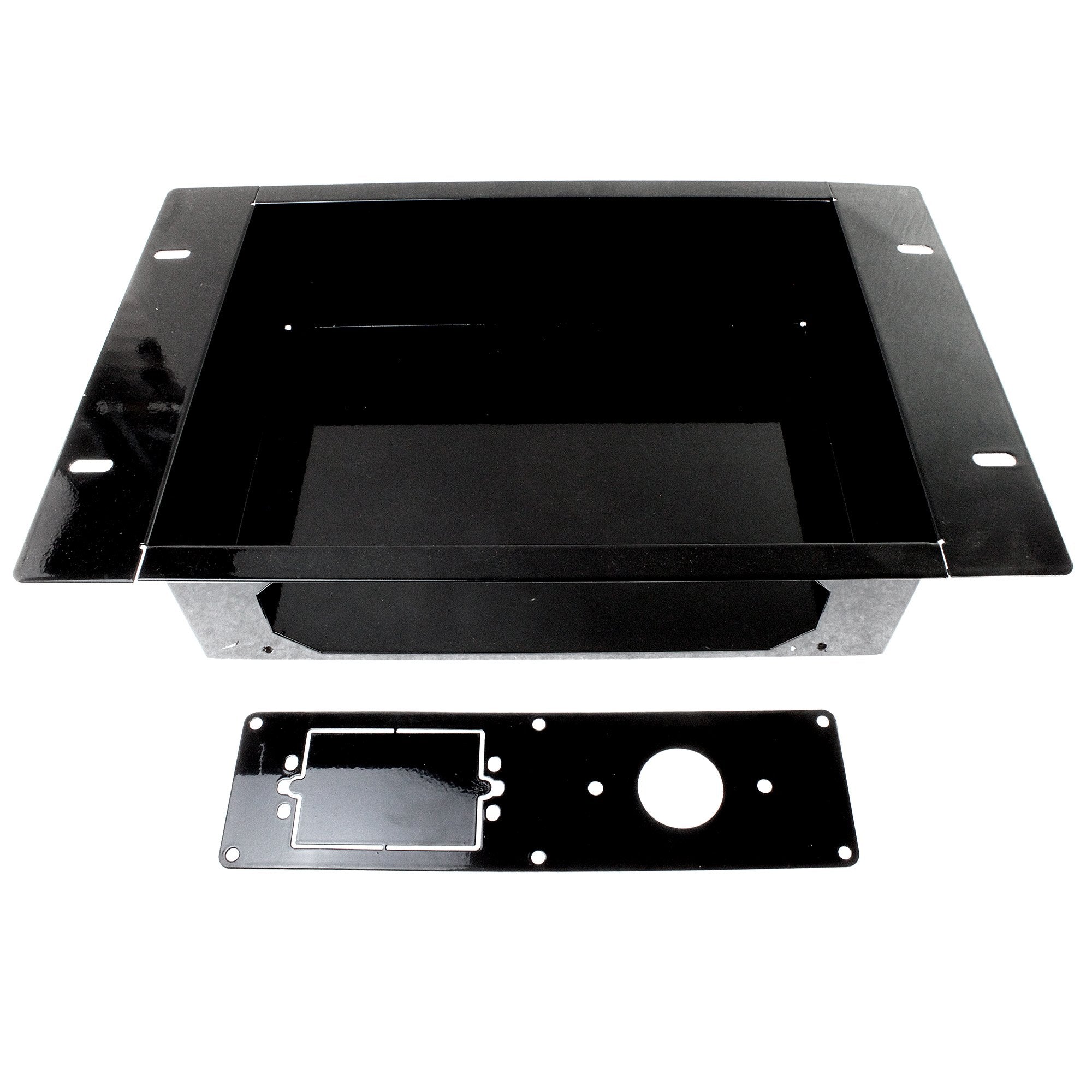 Peerless-AV Recessed Wall Mount Cable Management Box IBA2AC Gloss Black Cold-Rolled Steel