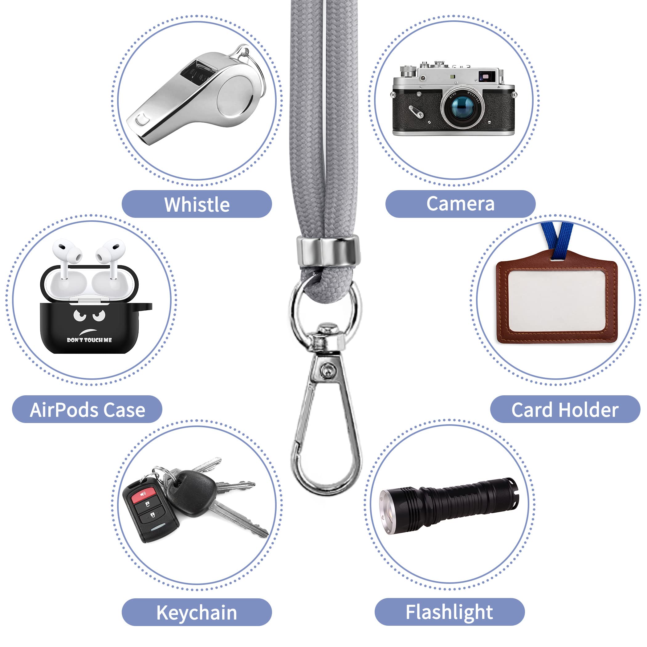 Cacoe Phone Lanyard 2 Pack 1   Adjustable Neck Strap,1   Wrist Strap,2   Pads,Universal Crossbody Cell Phone Lanyards,Multifucti