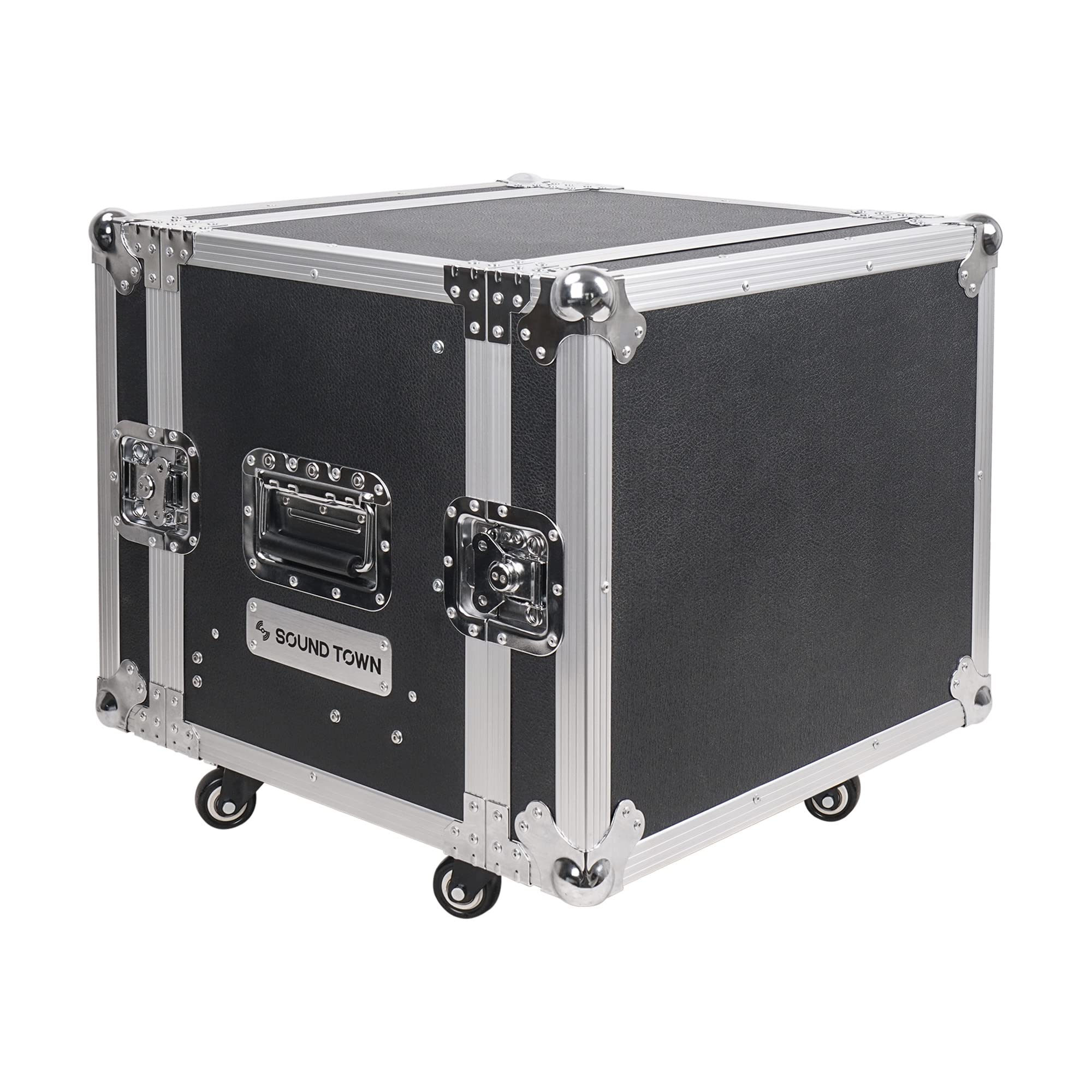 Sound Town 6U Rack Case With 2U Rack Drawer, Casters, For 19' Amps, Mixers, Microphone Receivers (Strc 6U2Dr)
