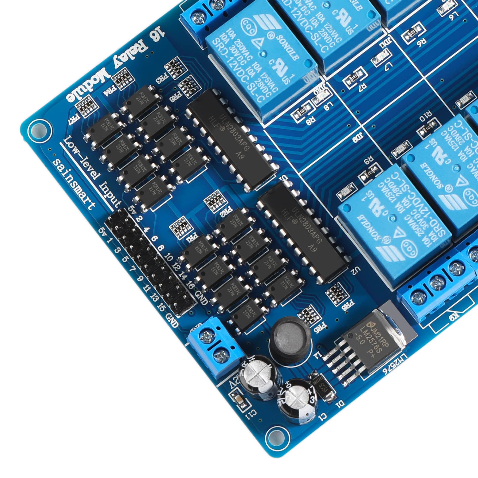 Sainsmart 16 Channel 12V Relay Module Board For Arduino Dsp Avr Pic Arm