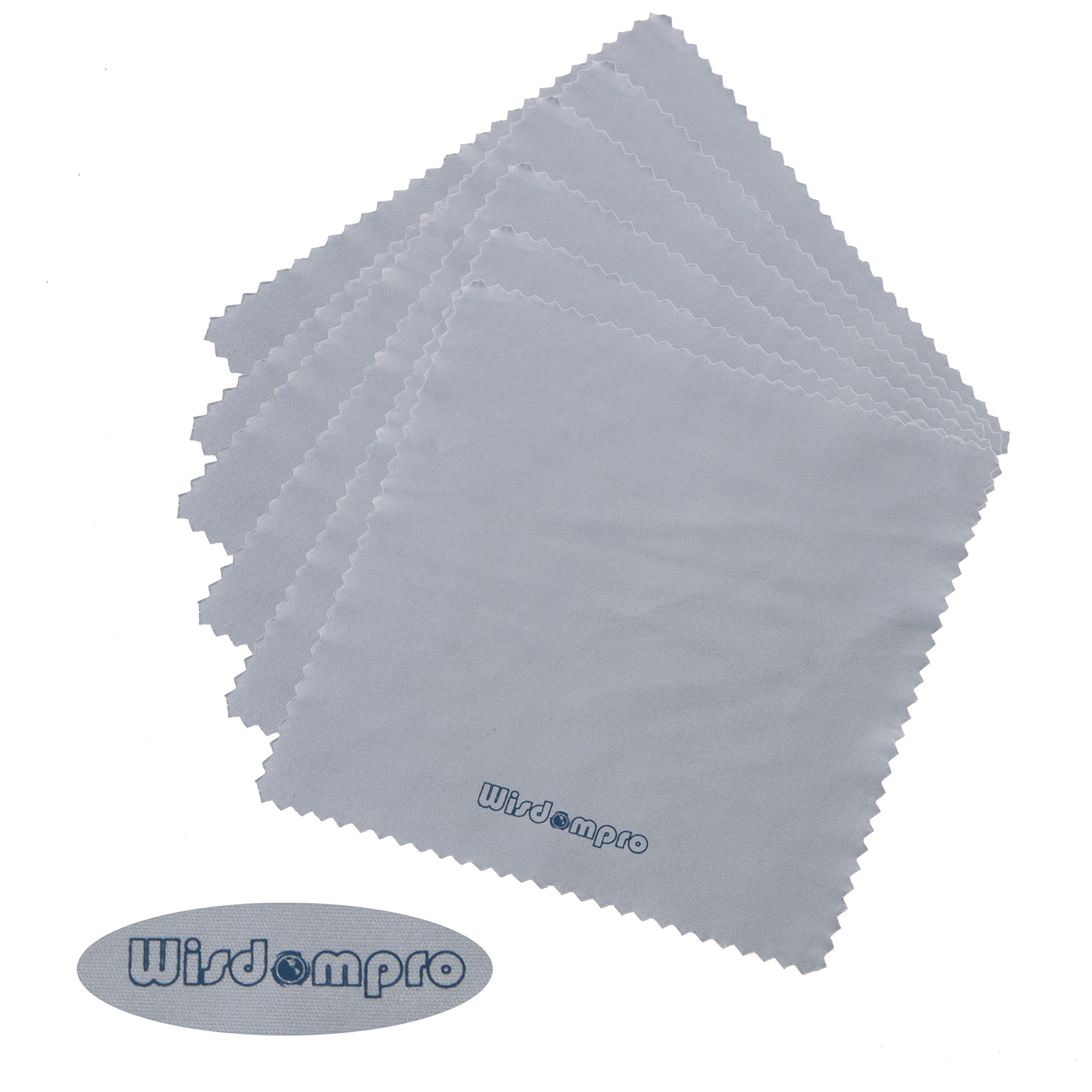 Wisdompro 12 Pack 4.75 X 4.75 Inches Microfiber Cleaning Cloth For Camera Optical Lens, Glass, Cell Phone, Ipad, Tablet, Laptop,