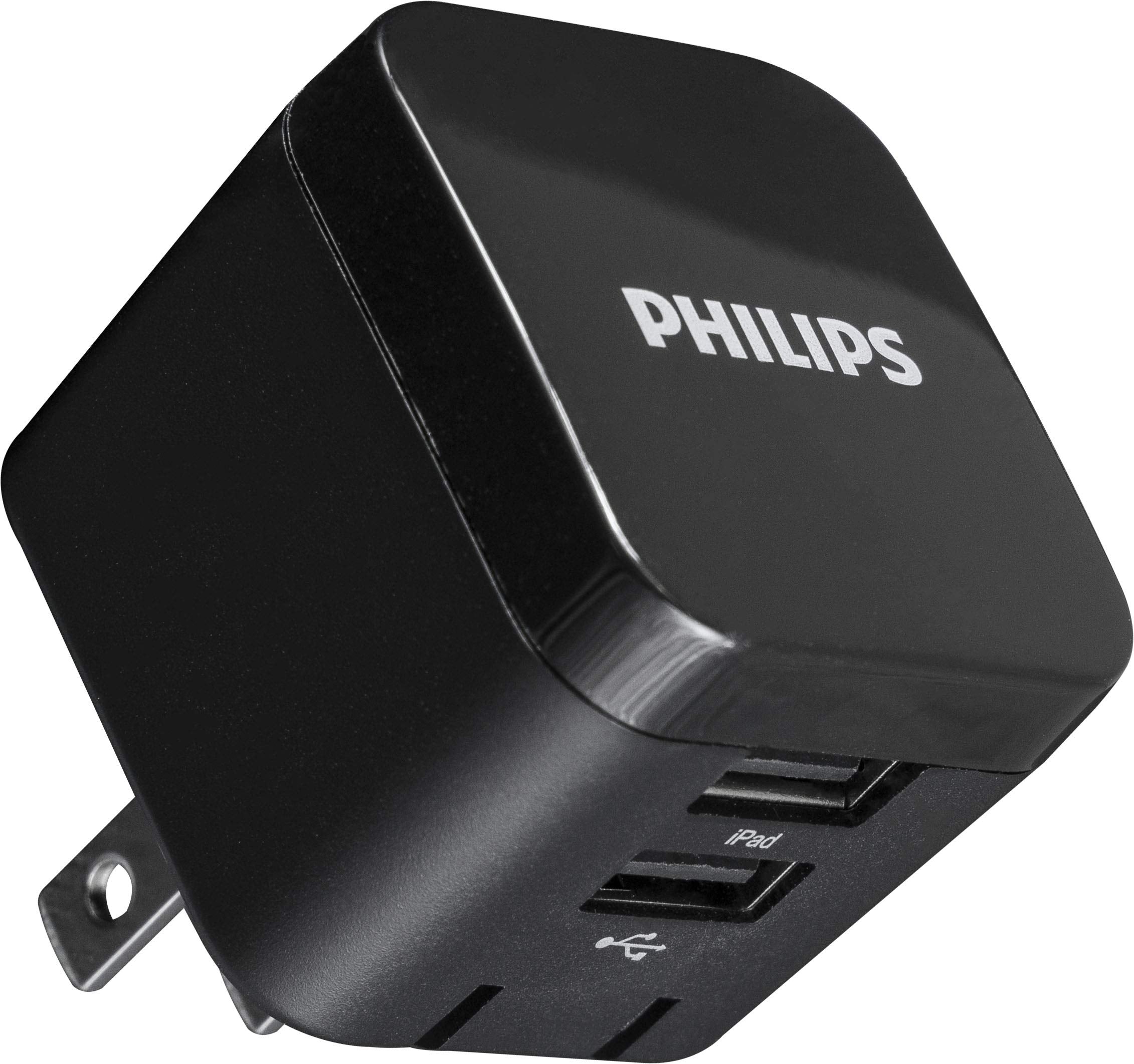Philips Wall Charger Charging Kit, 2 Port, 12W, Usb A To Usb C, 6Ft Braided, For Iphone 12/11/Pro/Max/Xs/Xr/X/8, Ipad Pro, Samsu