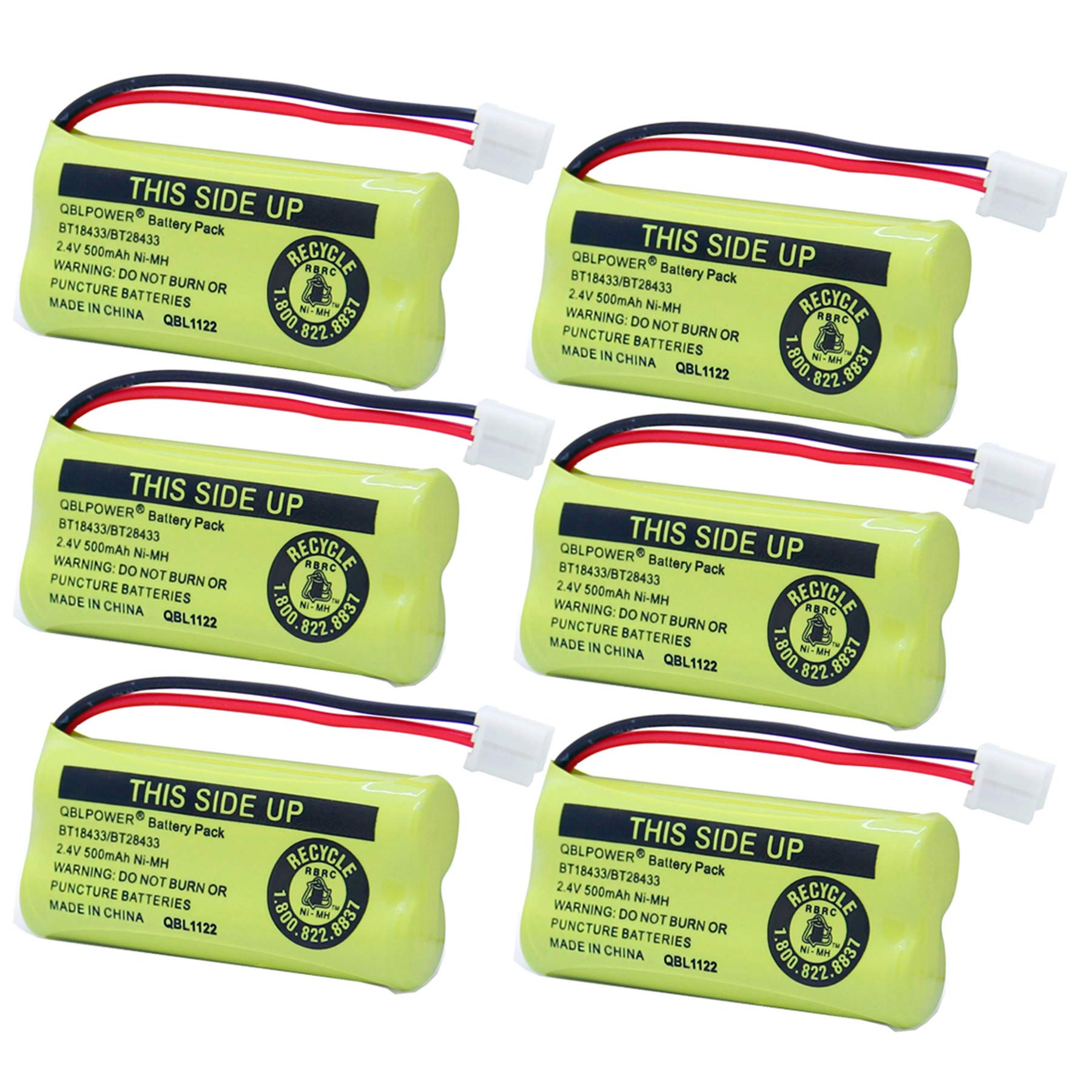 Qblpower Bt18433/Bt28433 2.4V 500Mah Ni Mh Battery Pack Rechargeable Compatible With Bt184342 Bt284342 Bt 8300 Batt 6010 Bt1011