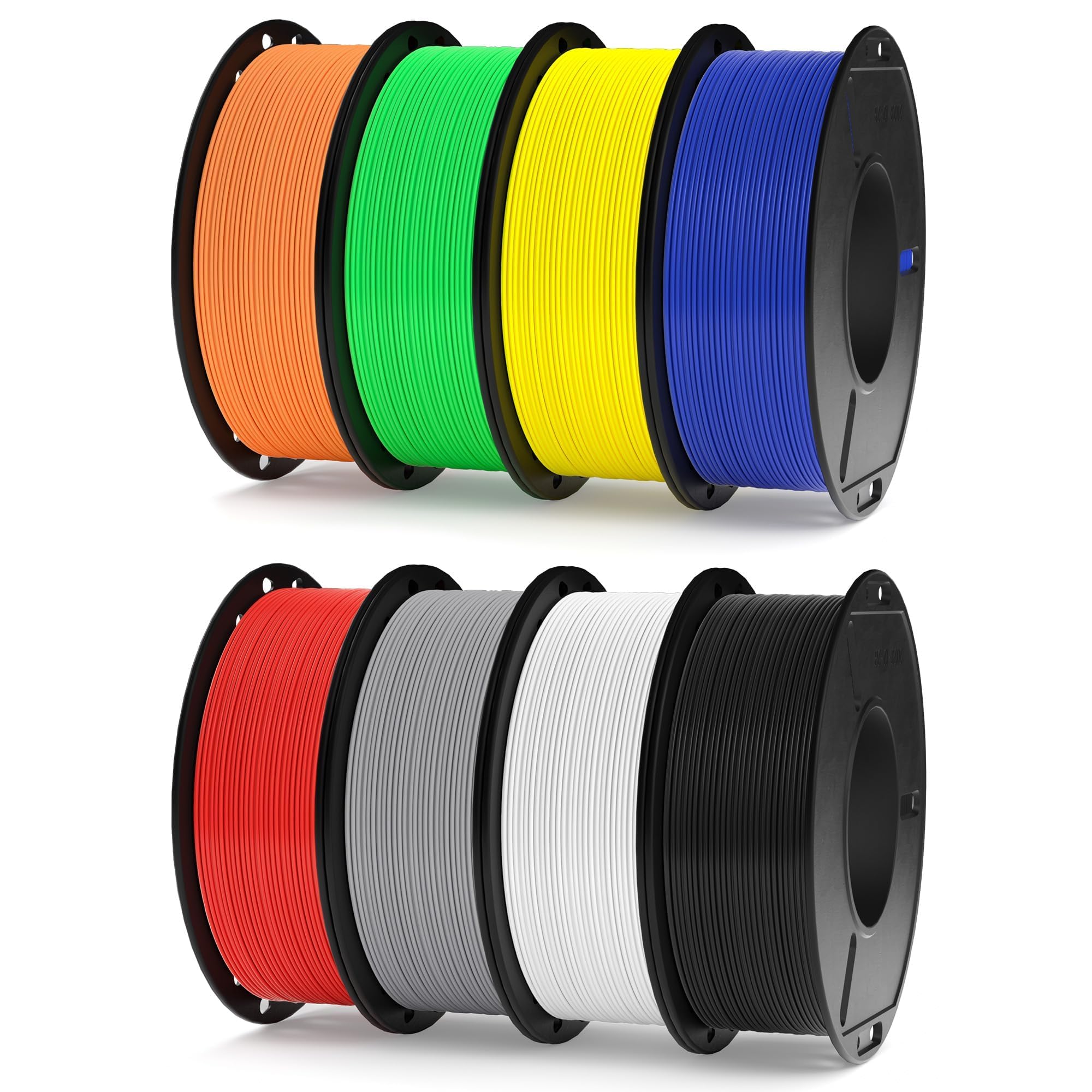 ELEGOO 250g Rapid PLA Plus Filament 1.75mm Bundle, 8 Colors PLA+ 3D Printer Filament 30-600 mm/s High Speed Printing, Dimensiona
