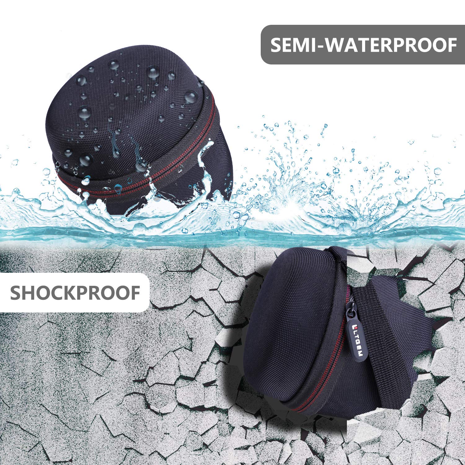 Ltgem Case Compatible With Ultimate Ears Wonderboom 4/3/2 Portable Waterproof Speaker, Black+Pink