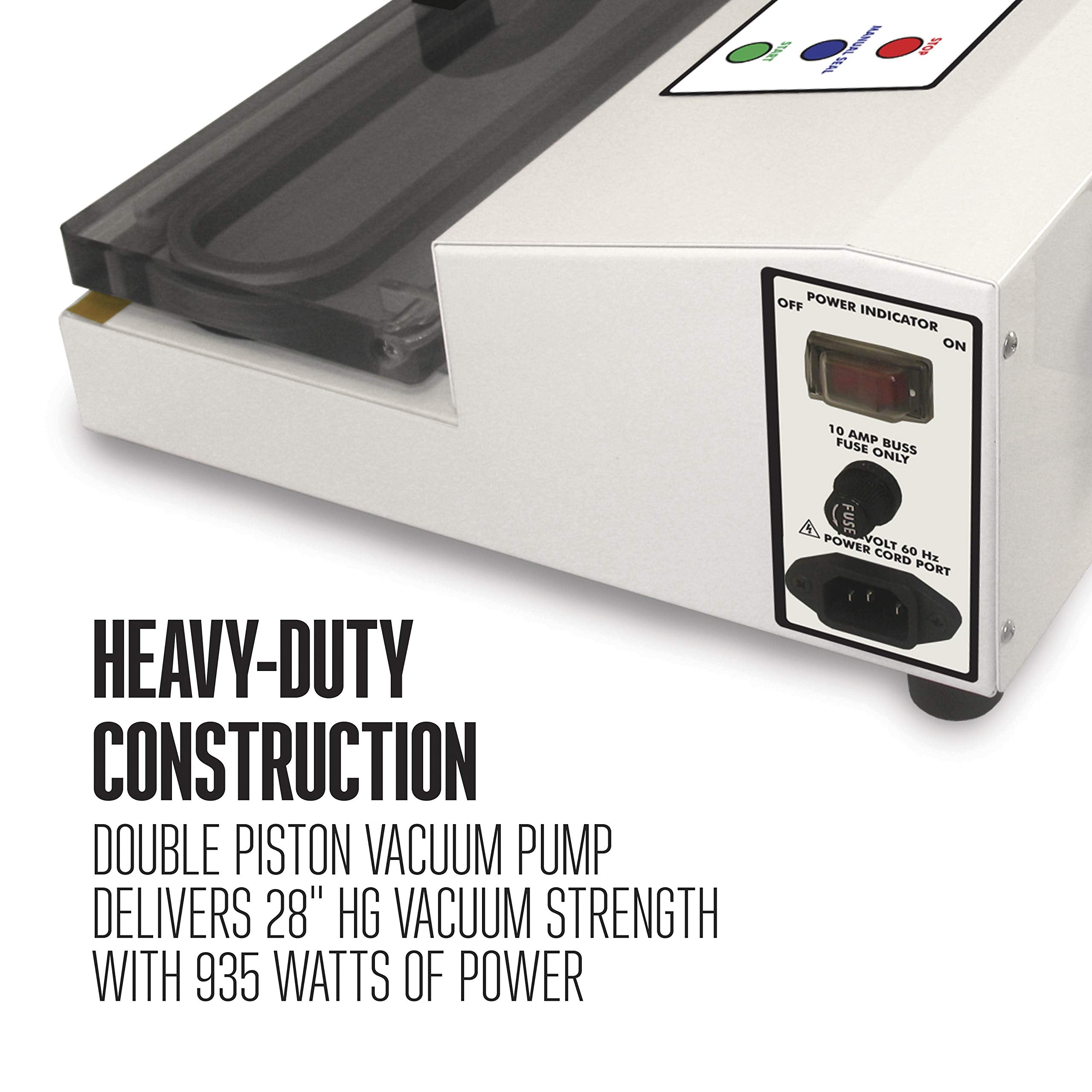 Weston Brands Vacuum Sealer Machine For Food Preservation & Sous Vide, Extra Wide 5Mm Bar For Sealing Bags Up To 15'', 935 Watts