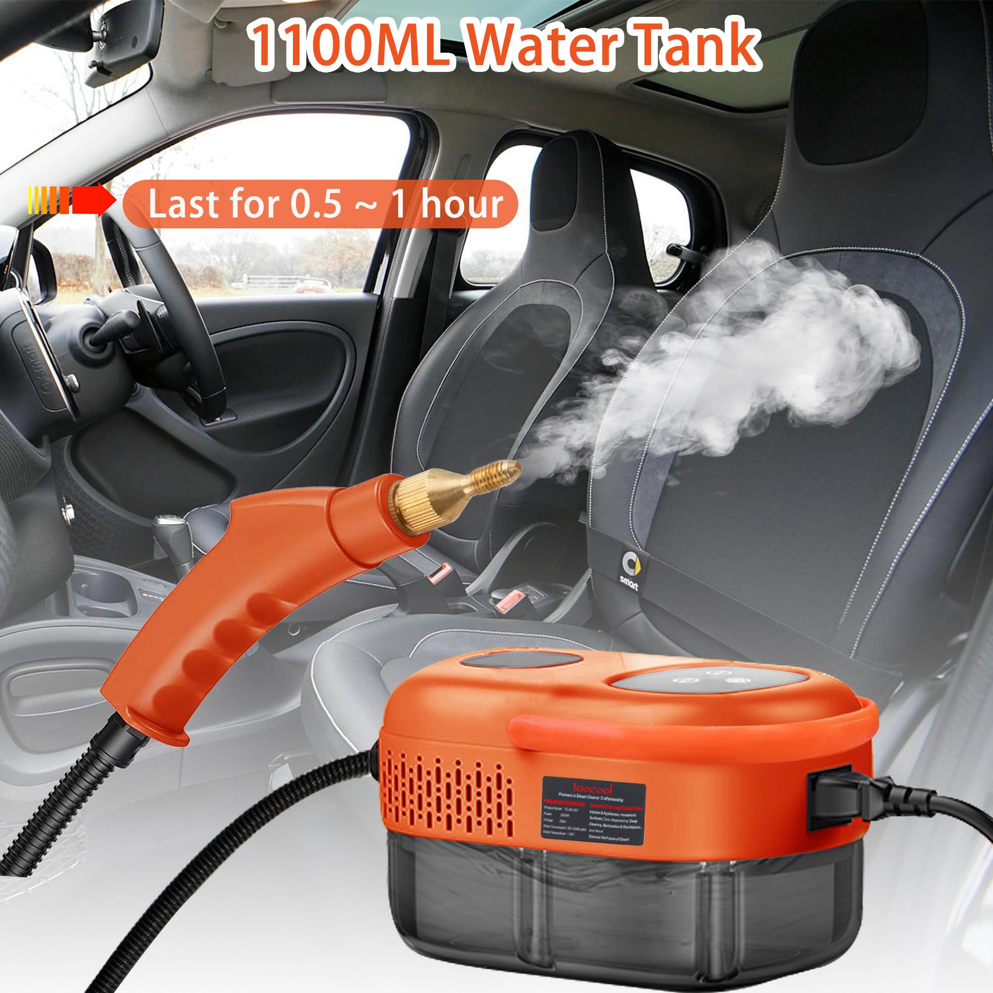 Yshunlai Handheld Steam Cleaner, 2500W High Pressure Steamer For Cleaning, Multi Purpose Steam Cleaning Machine For Home, Portab