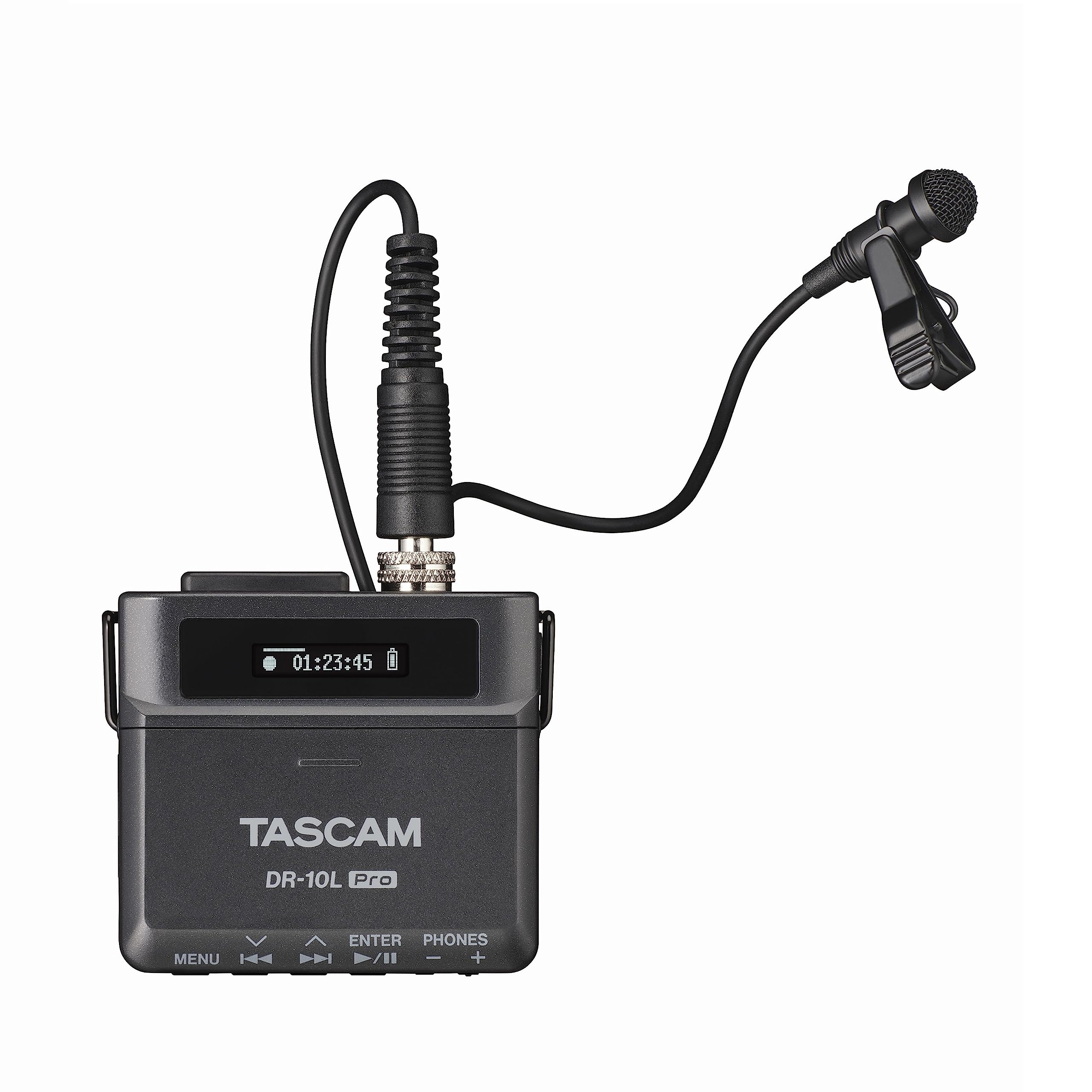 Tascam Dr 10L Pro Ultra Portable Personal Recorder With Lavalier Microphone, 32 Bit Float Recording, Microsdhc Card Support, And