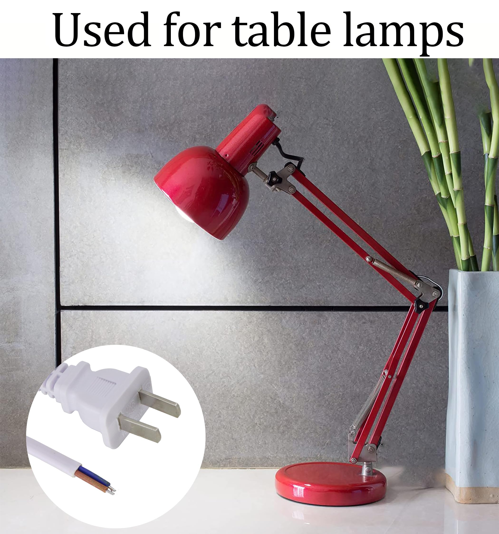 Hcfeng Lamp Cable With Toggle Switch, Lamp Cord With Molded Plug And On/Off Switch Replacement/Extension Cord Stripped Ends Read