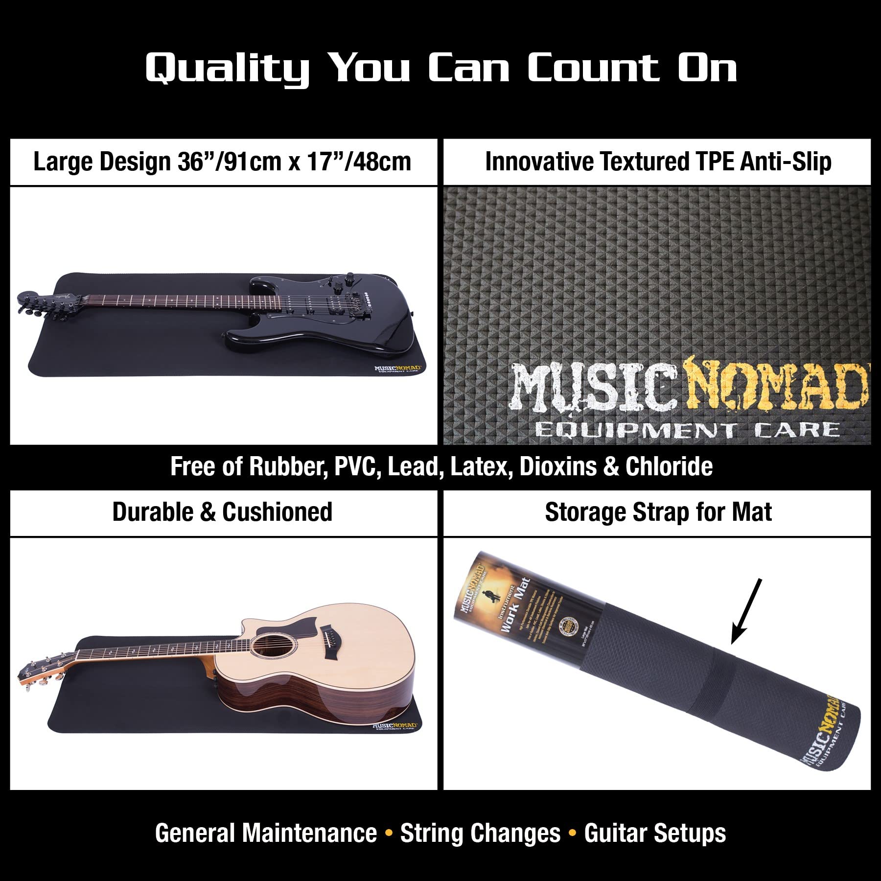 Musicnomad Mn207 Premium Instrument Work Mat & Cradle Cube Neck Support