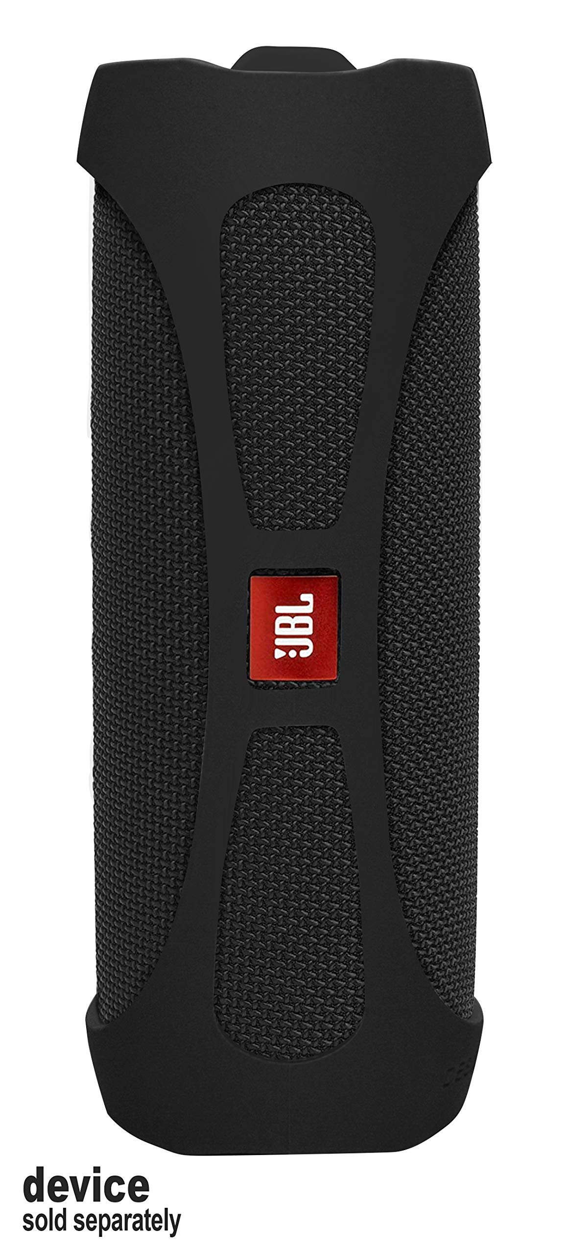 Silicone Cover Skin For Jbl Flip 5 Waterproof Portable Bluetooth Speaker, By Alltravel, Portable Full Protection Solution, Customized Skin With Color And Shape Matching, For Flip 5 Only (Black)