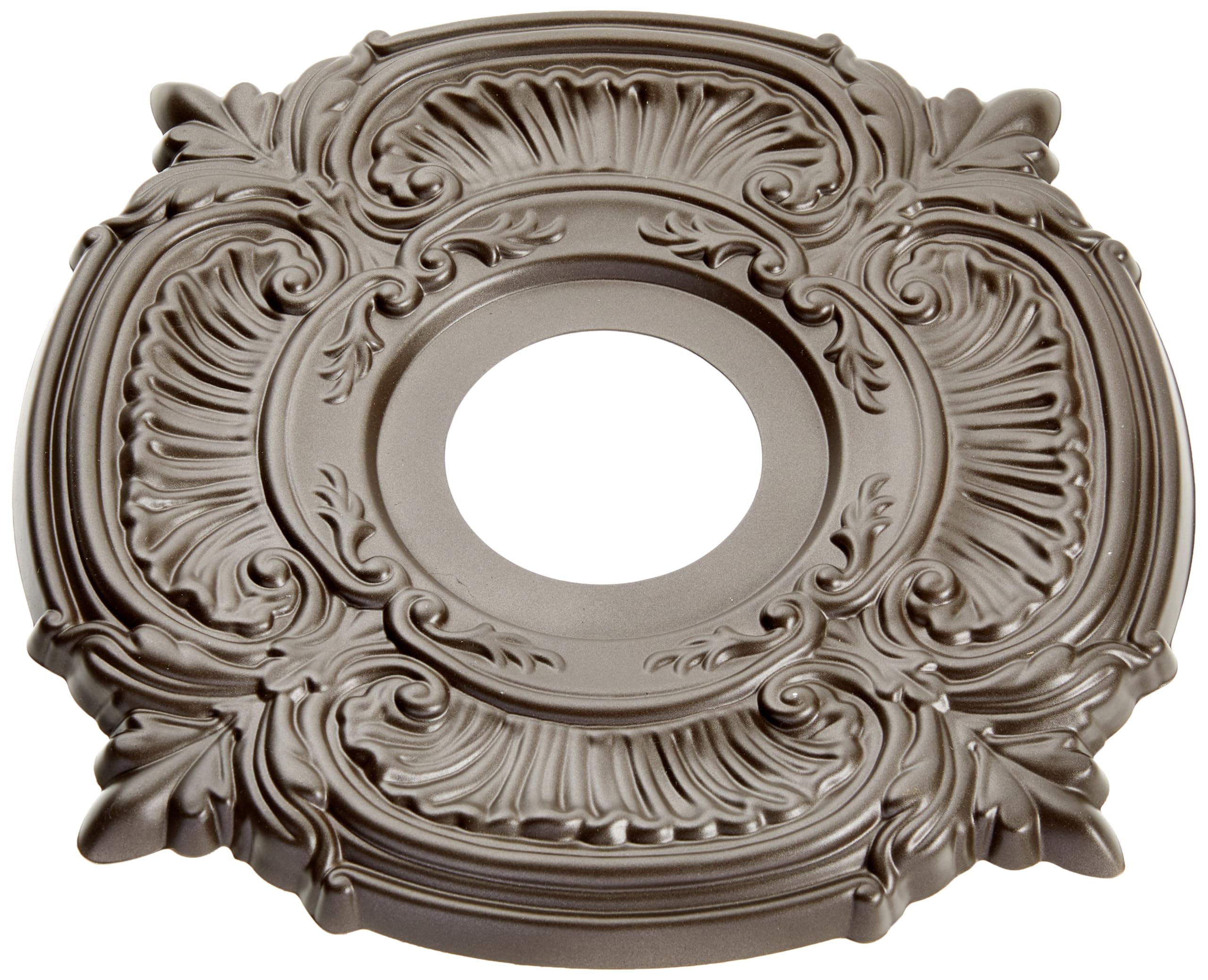 Ekena Millwork 13Od X 3 1/2Id X 3/4P Attica Thermoformed Pvc Ceiling Medallion (Fits Canopies Up To 5), Bright Coat Dark Bronze