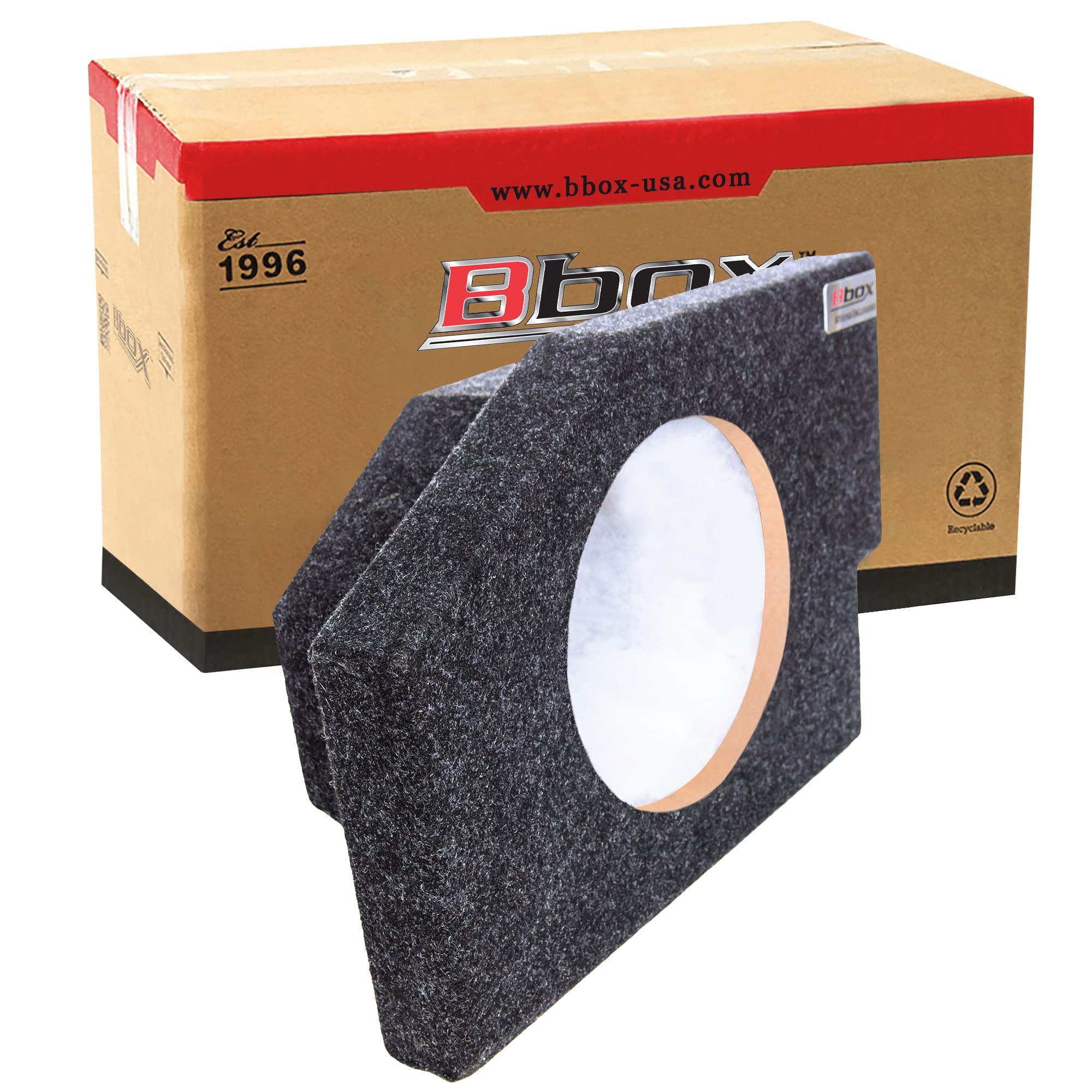 Bbox Single 10 Inch Subwoofer Sealed Enclosure - Fits 2002-2018 Dodge Ram Quad Cab - Carpeted Car Subwoofer Boxes & Enclosures -