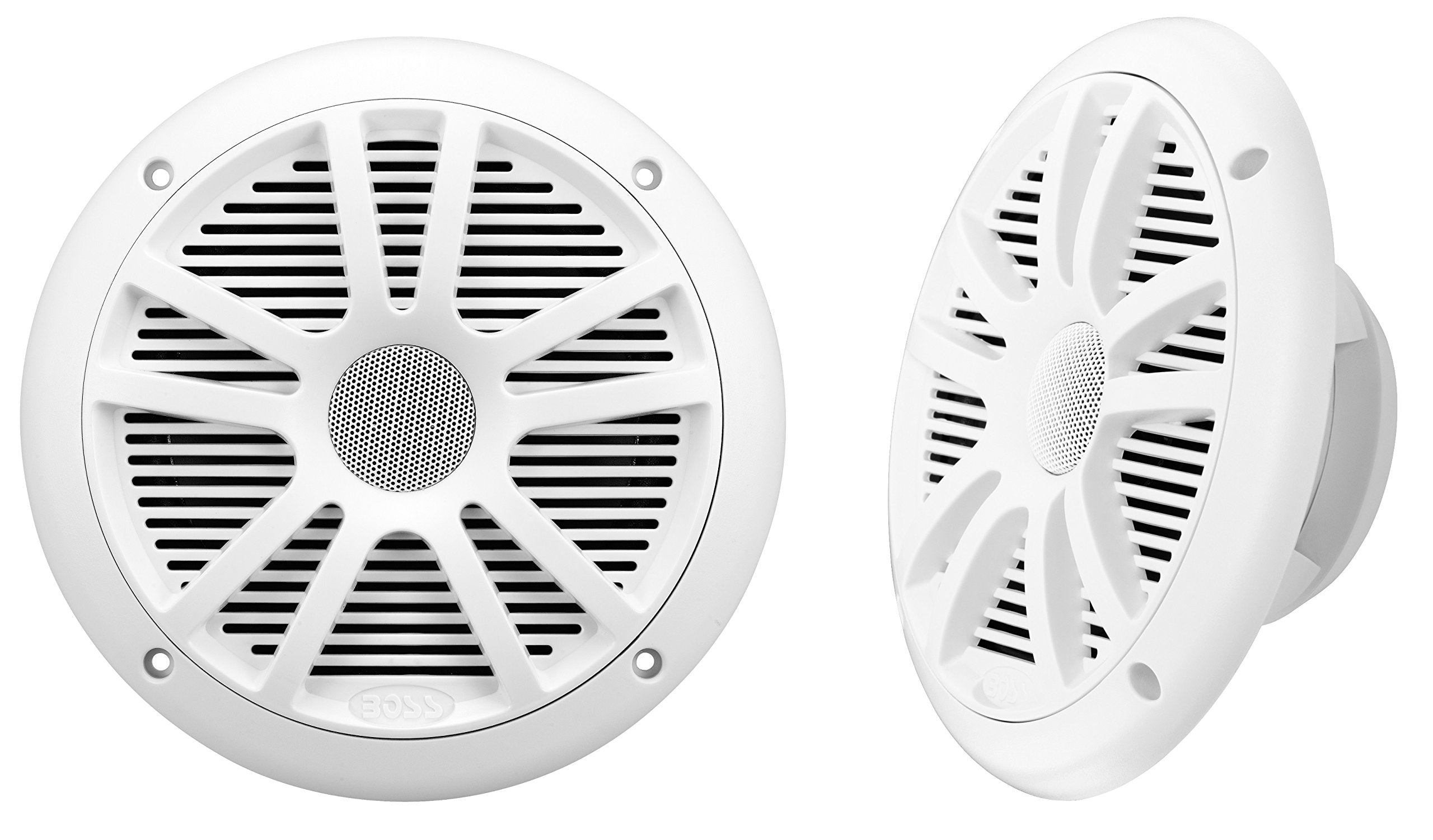 Boss Audio Systems Mck1308Wb.64 Receiver Speaker Package, Bluetooth, Mp3 Usb Sd Am Fm Marine Stereo, Detachable Front Panel, Wir