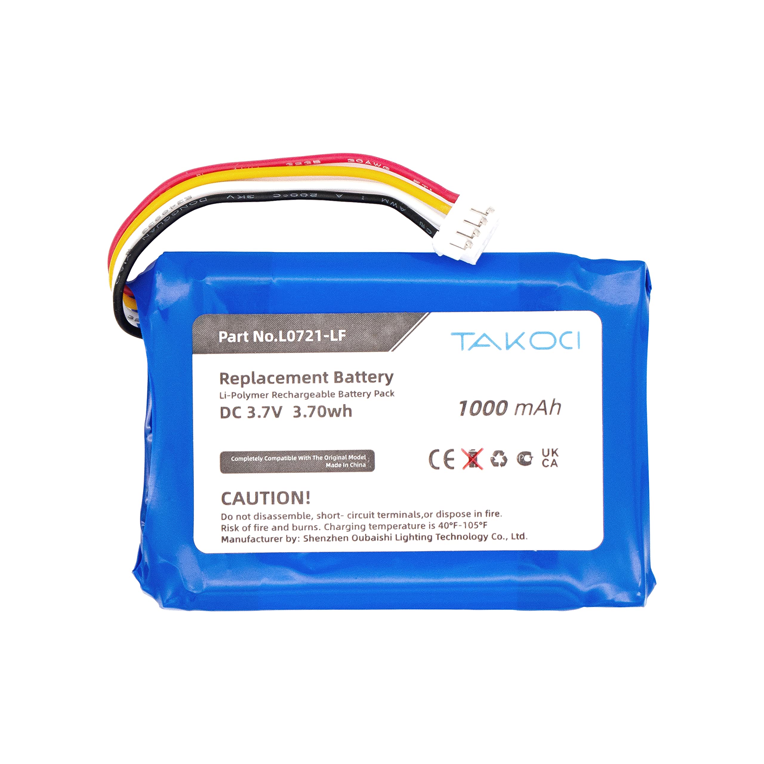 Takoci Replacement Battery For Jbl Clip 3, Clip 3An, Clip 3Sand, Fits L0721 Lf, 3.7V 1000Mah