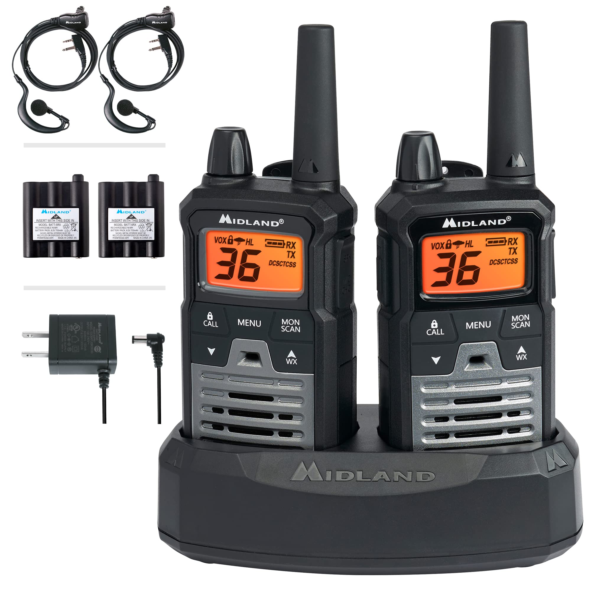 Midland T290Vp4 High Powered Gmrs Two Way Radios | Long Range Communication With 36 Channels & 121 Privacy Codes | Durable, Water Resistant Design For Outdoor Adventures
