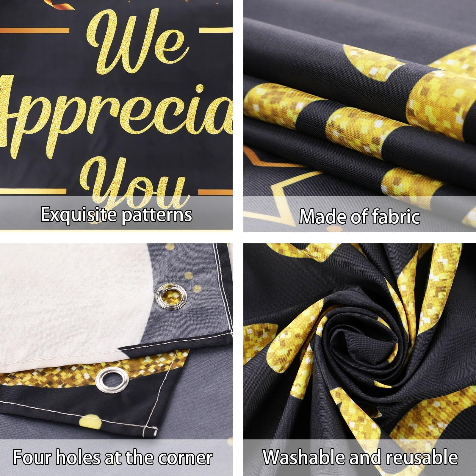 Chunnin We Appreciate You Banner Backdrop Appreciation Party Decorations Thank You For All You Do For Pastor Veterans Teacher Wo