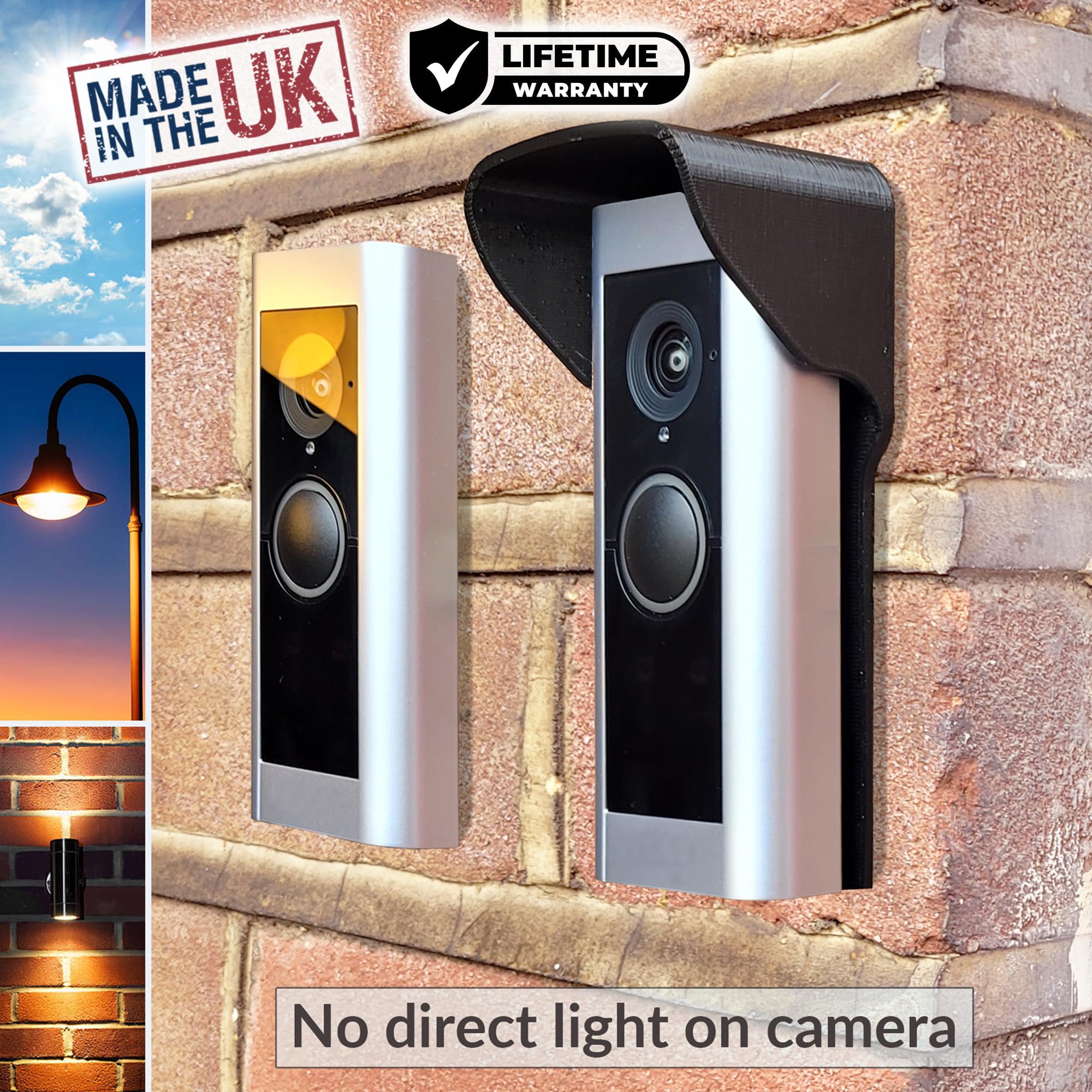 Mars Outpost | Cover Compatible With Ringpro & Pro2 Video Doorbell | Camera Protection From Rain Glare Light | Slim And Strong