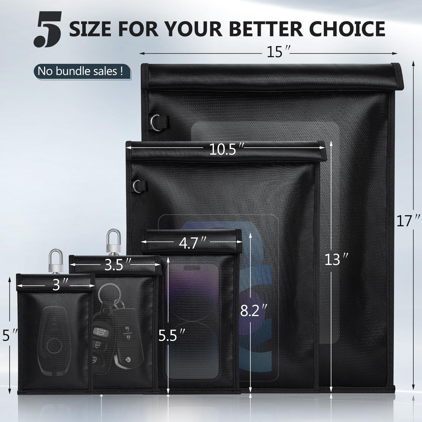 Faraday Bags For Tablets 10''X15''(1 Pack) Signal Blocking Faraday Cage, Cell Phone Signal Jammer, Anti Tracking Rfid Faraday Po