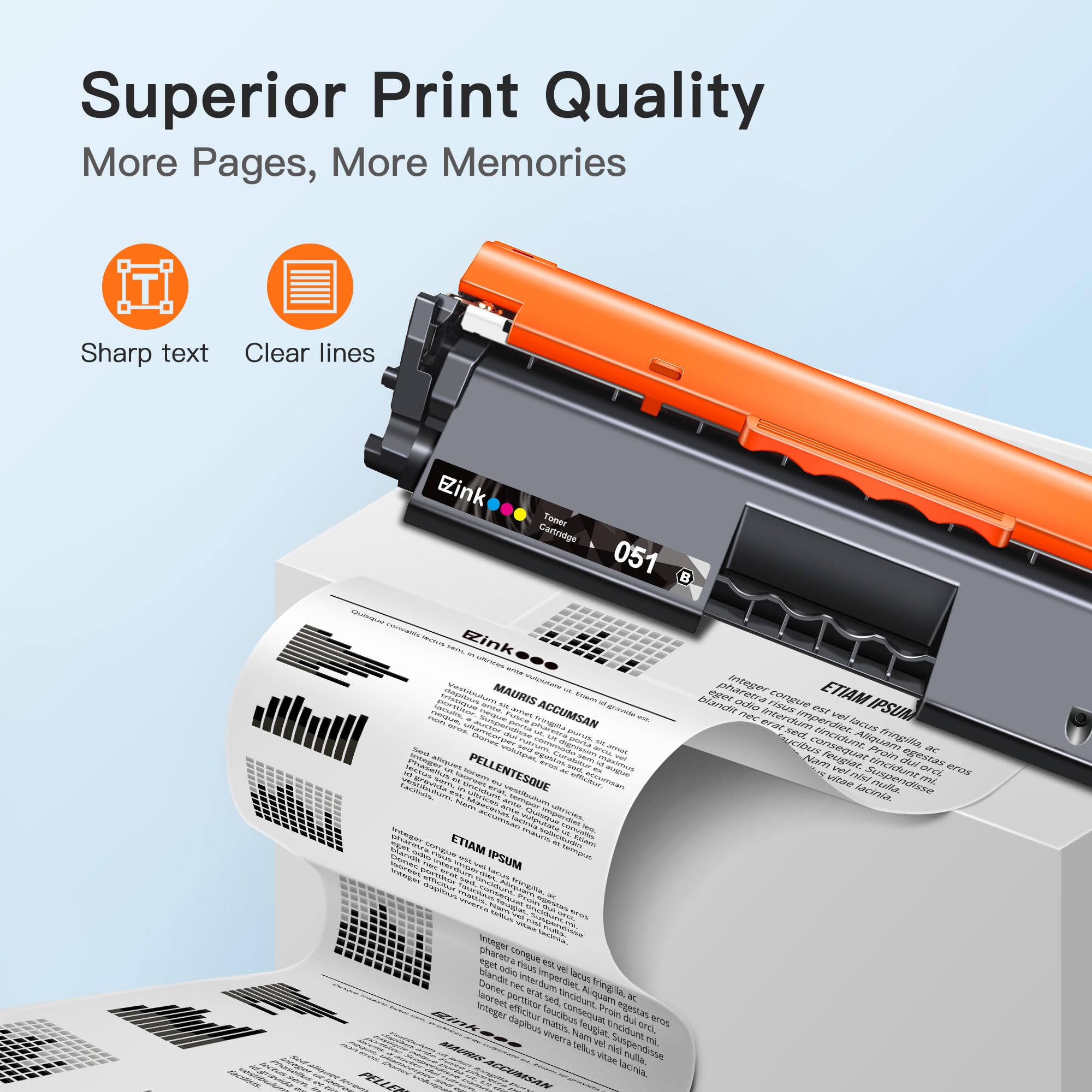 E Z Ink Compatible Toner Cartridges Replacement For Canon 051Toner To Use With Canon Imageclass Mf263Dn Mf264Dw Mf266Dw Mf267Dw