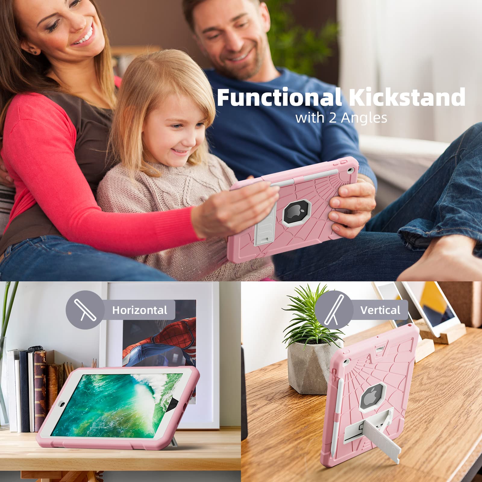 Tsqqst Ipad 9.7 Inch Case 6Th 5Th Generation 2018 2017 For Kids Girls | 6Th Generation Ipad Case With Pencil Holder & Stand | Sl