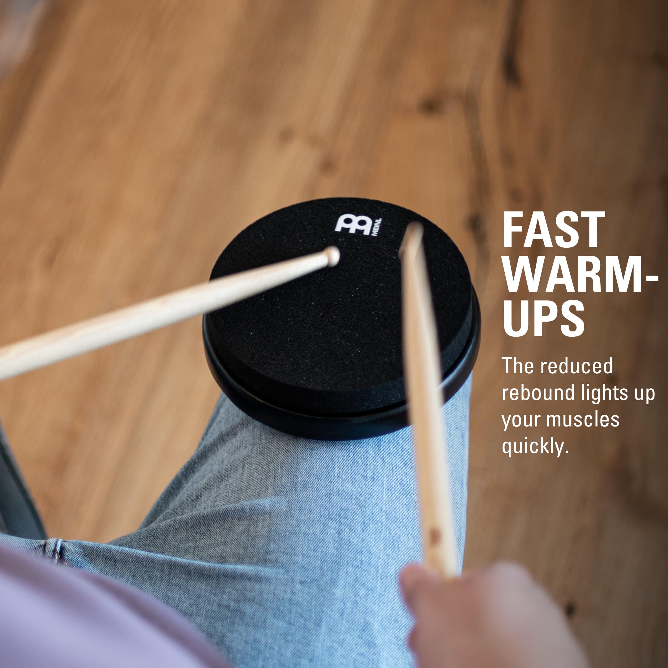 Meinl Cymbals 6'' Marshmallow Drum Practice Pad For Ultra Quiet Sticking, Medium Rebound And Mountable On Cymbal Stands (Mmp6Bk)