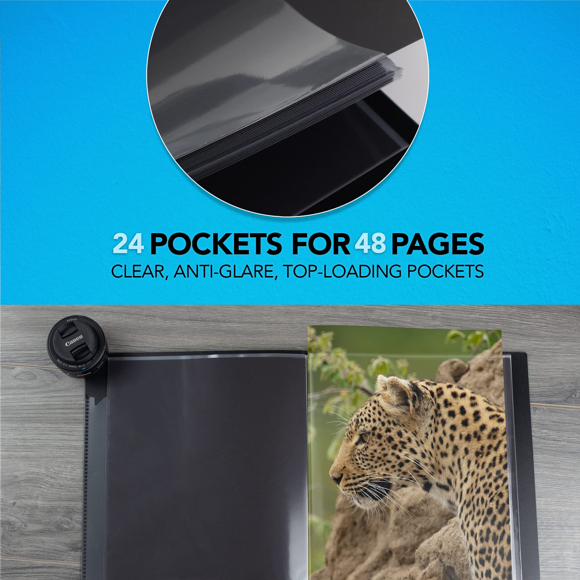 Itoya Original Art Profolio Black 4X6 Photo Album Book With 48 Pages   Small Photo Album 4X6 Art Portfolio Folder For Artwork