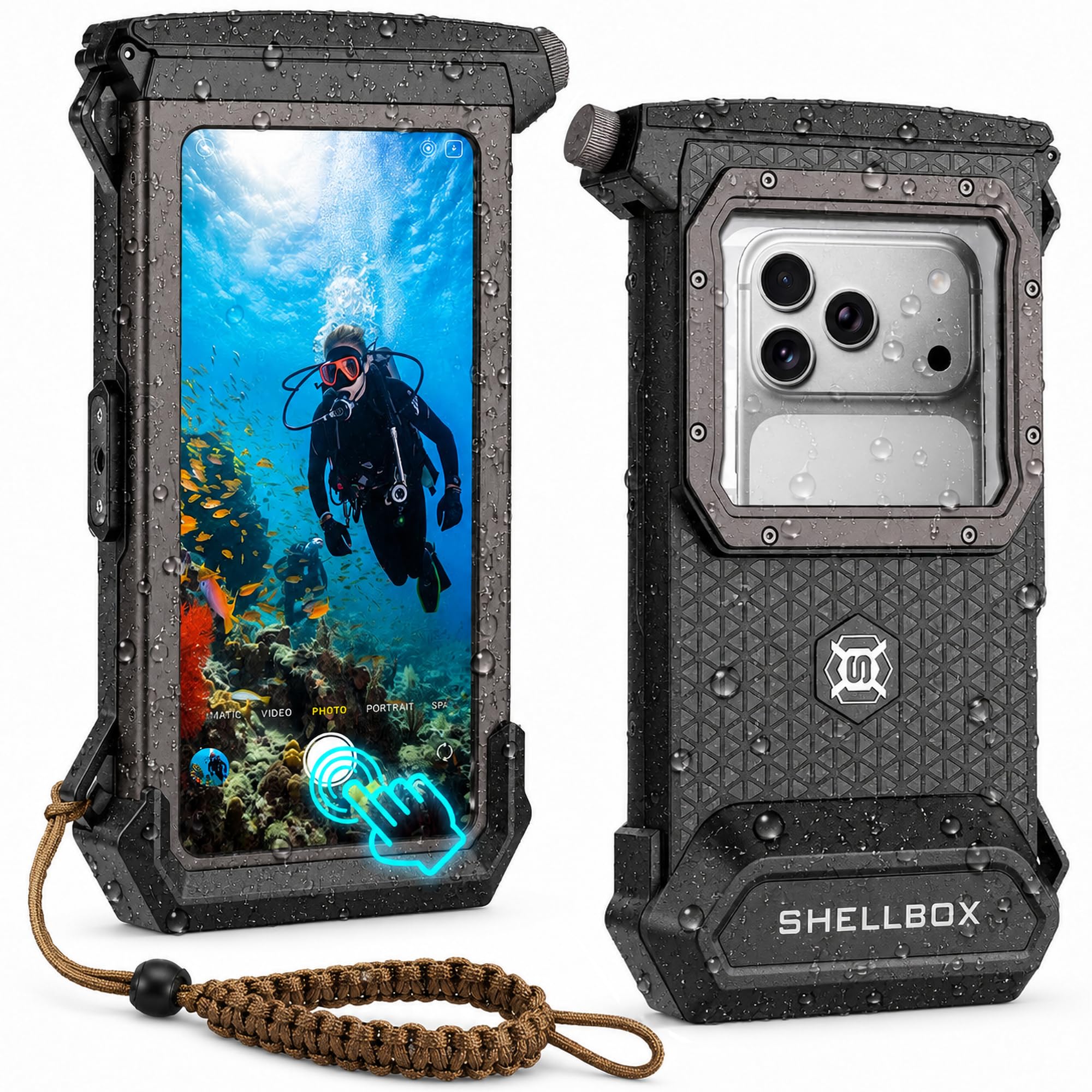 YIXXI Underwater Phone Case for Snorkeling, 100ft/30m, Gen 5, Black