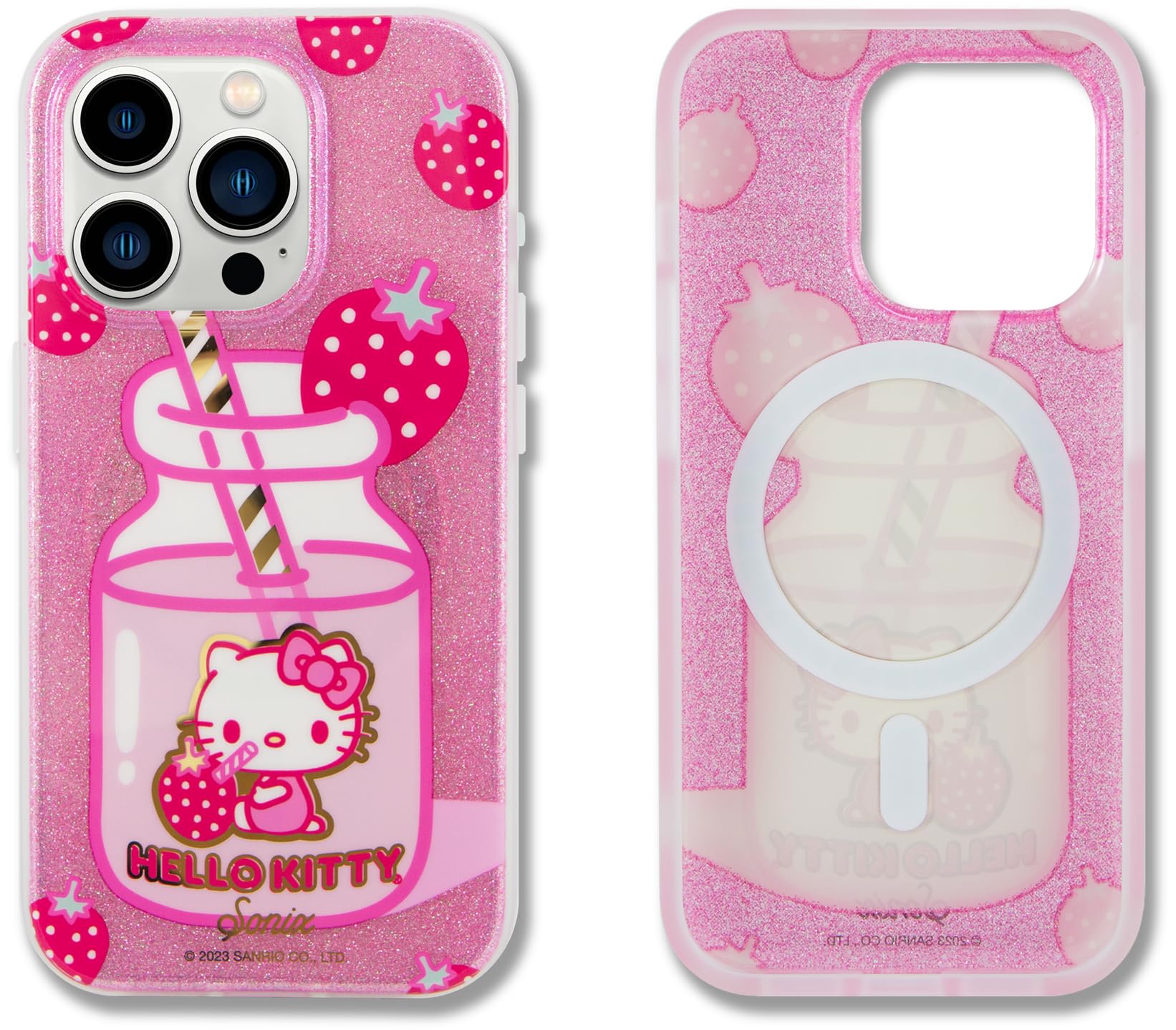 Sonix X Sanrio Case For Iphone 15 Pro | Compatible With Magsafe | 10Ft Drop Tested | Hello Kitty Strawberry Milk