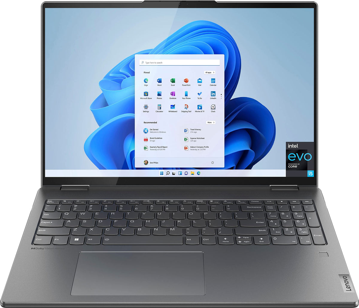 Lenovo 2022 Newest Yoga 7I 2 In 1 16'' 2.5K Touch Premium Laptop | Intel Core I5 1240P | Backlit Keyboard | Fingerprint | Window