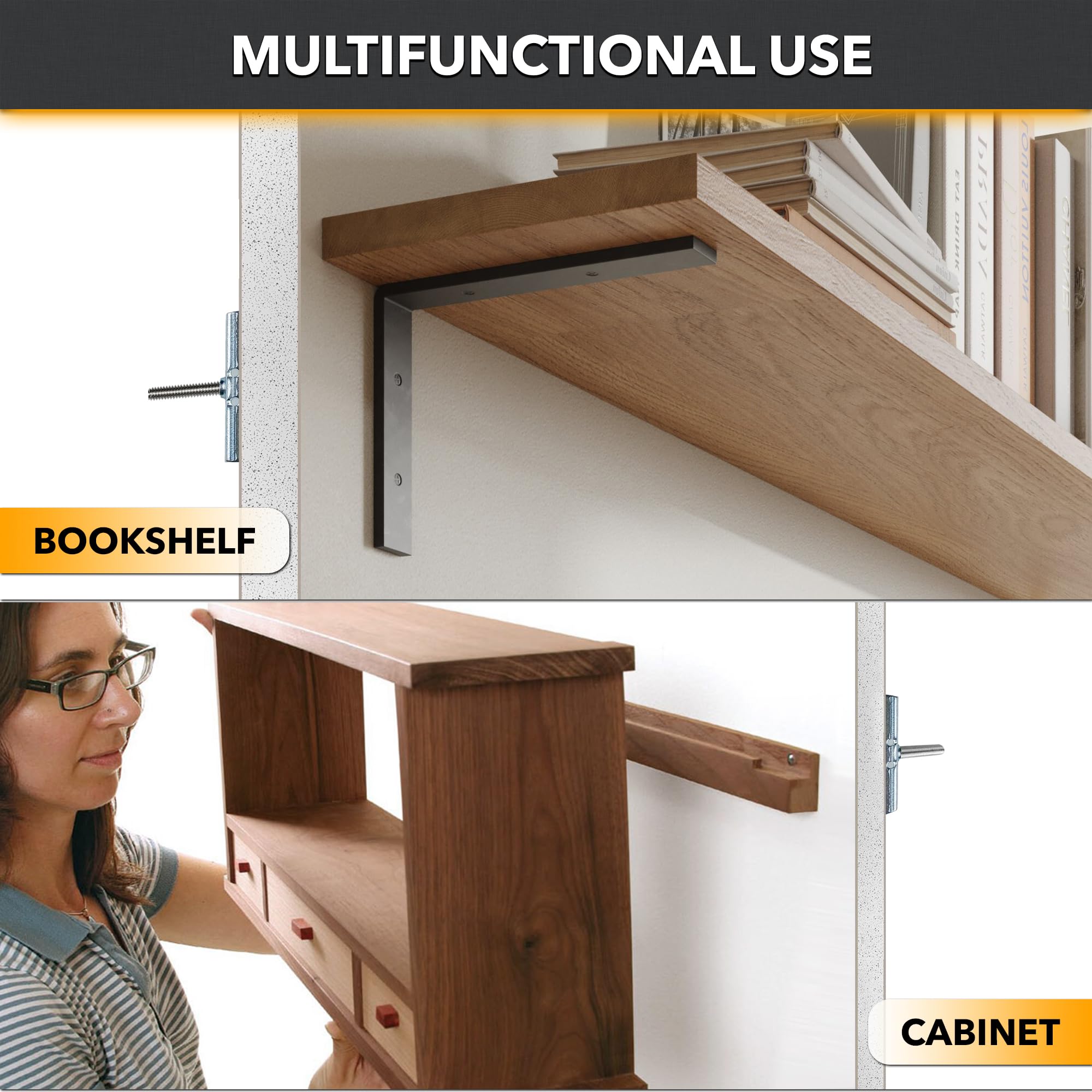 Condomounts Eda1451 Universal Wall Mounting Anchors | Steel Stud | No Stud | Metal Stud Anchors | Tv Mount Metal Studs | Cabinet