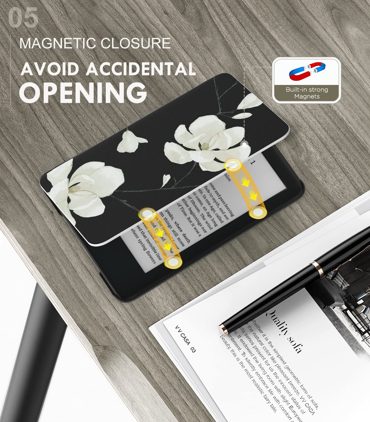 Moko Case For 6'' All New Kindle (11Th Generation 2022 Release), Light Shell Cover With Auto Wake/Sleep For Kindle 11 2022 E Rea