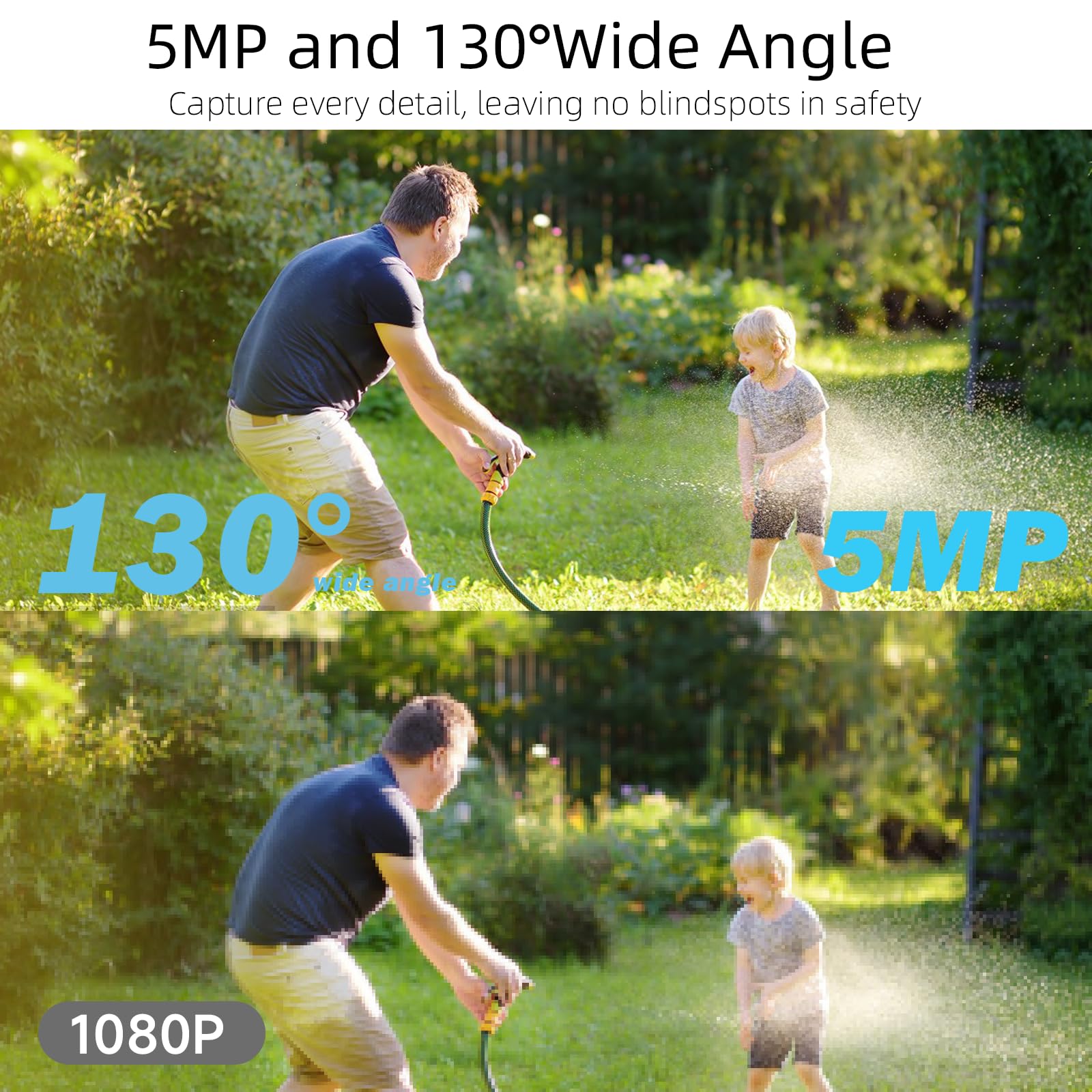 Rraycom Wireless Solar Security Camera Outdoor With Siren Alarm&Spotlight, 5Mp Battery Powered Security Camera With 130� Angle, Ai Motion Detection,2 Way Talk, Ip65, Cloud/Sd Storage�