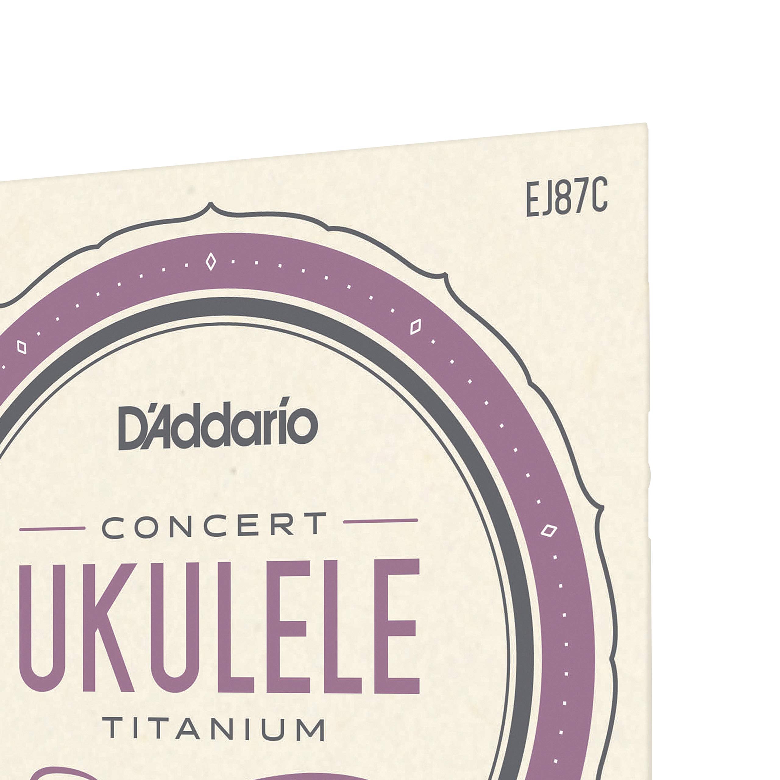 D'Addario Ej87C Titanium Ukulele Strings, Concert
