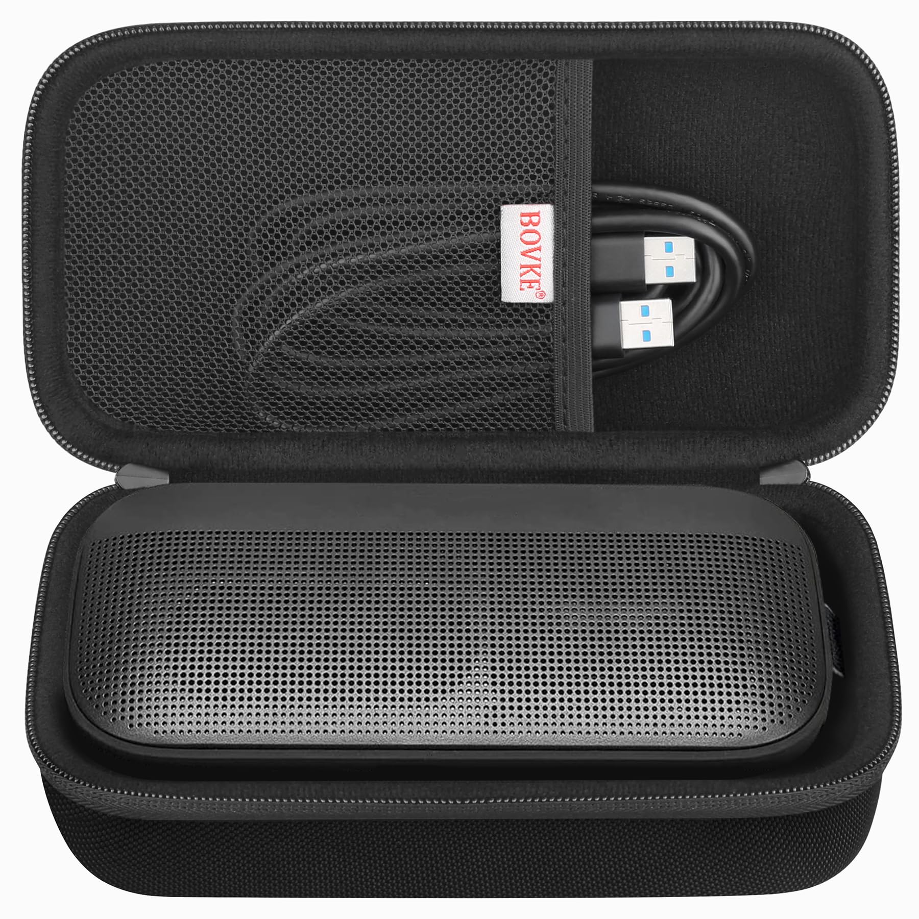 Bovke Carrying Speaker Case For Bose Soundlink Flex Portable Bluetooth Speaker (2Nd Gen), Extra Mesh Pocket For Speakers Charger