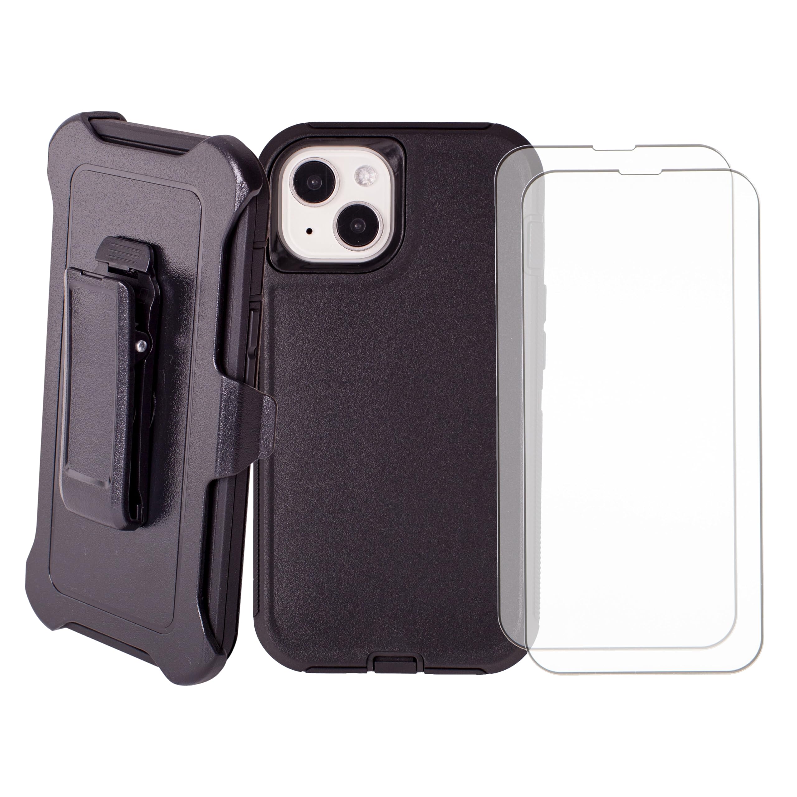 WallSkiN Case for iPhone 13 Mini (5.4) with 2 Screen Protectors | Heavy Duty Full Body Military Grade Drop Protection Carrying C