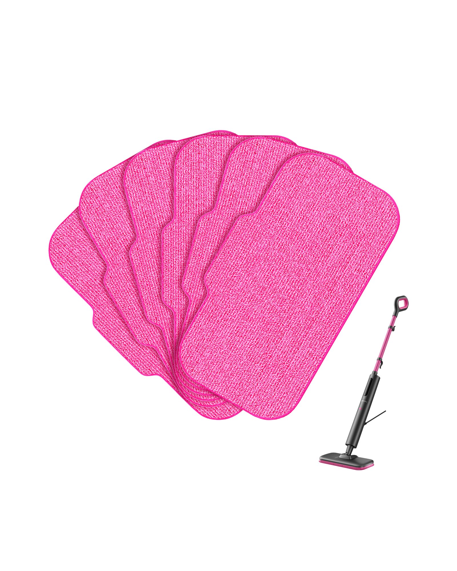 Schenley 6-Pack Microfiber Pads for Steam Mop Cleaner, Washable and Reusable Replacement Mop Pads, Accessories Compatible with S