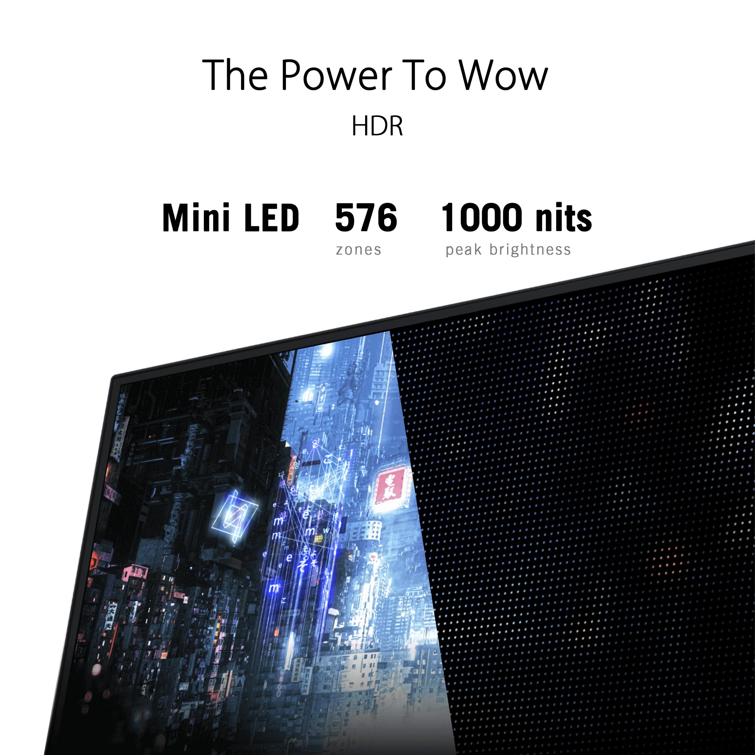 Asus Rog Swift 32    4K Mini Led Gaming Monitor (Pg32Uqxr) -Uhd (3840 X 2160), 160Hz, 1Ms, Fast Ips, Local Dimming, Freesync Pre