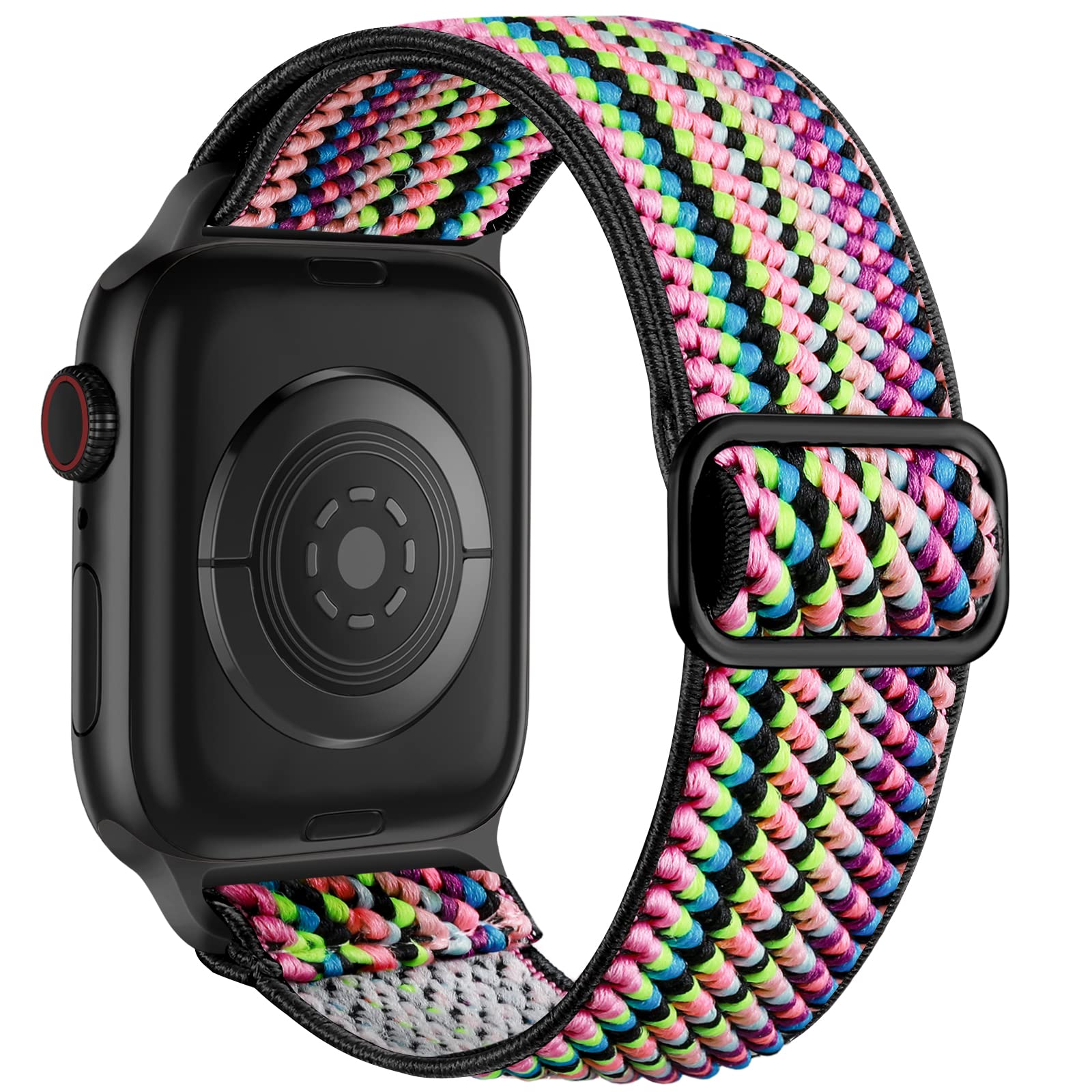 Lerobo Stretchy Solo Loop Nylon Band Compatible With Apple Watch Bands 40Mm 38Mm 41Mm For Women Men Elastic Band For Iwatch Seri