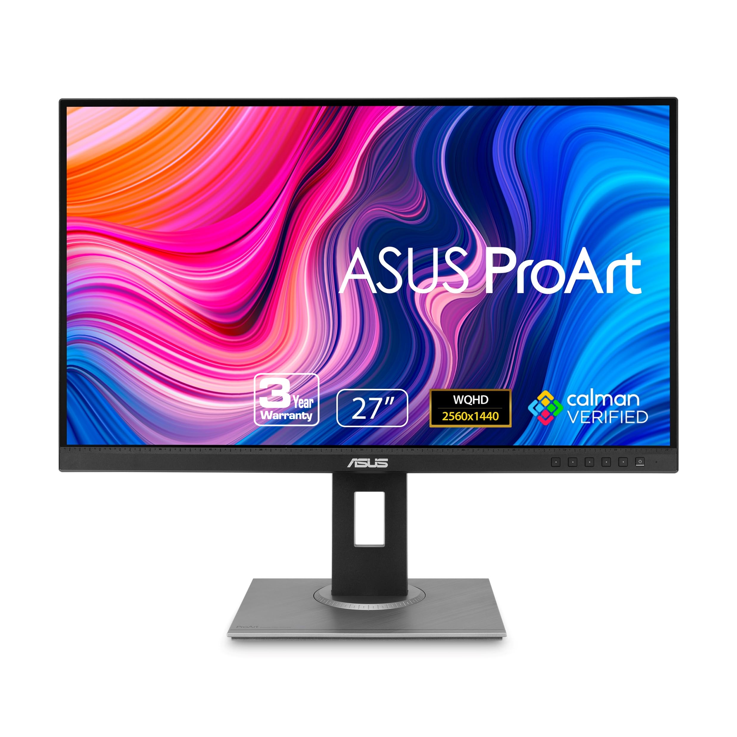 Asus Proart Display Pa278Qv 27A Wqhd (2560 X 1440) Monitor, 100% Srgbrec 709 E  2, Ips, Displayport Hdmi Dvi D Mini Dp, Calman V