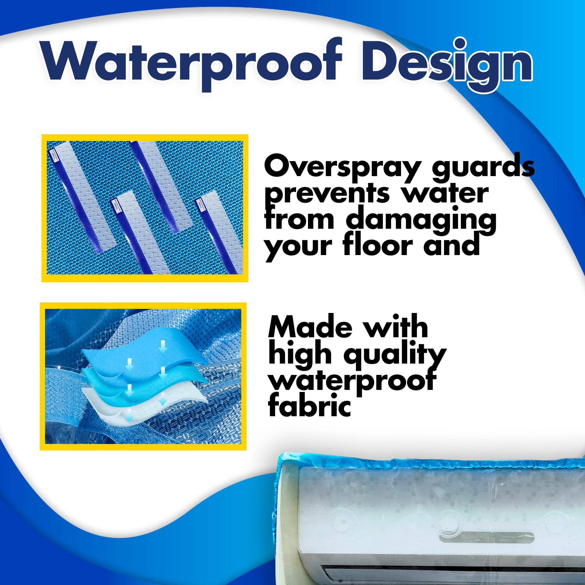 Hvac Guys Mini Split Cleaning Bag Kit | Air Conditioner Cleaning Cover For Mini Split Air Conditioners | Ac Cleaning Bag Fits Sy