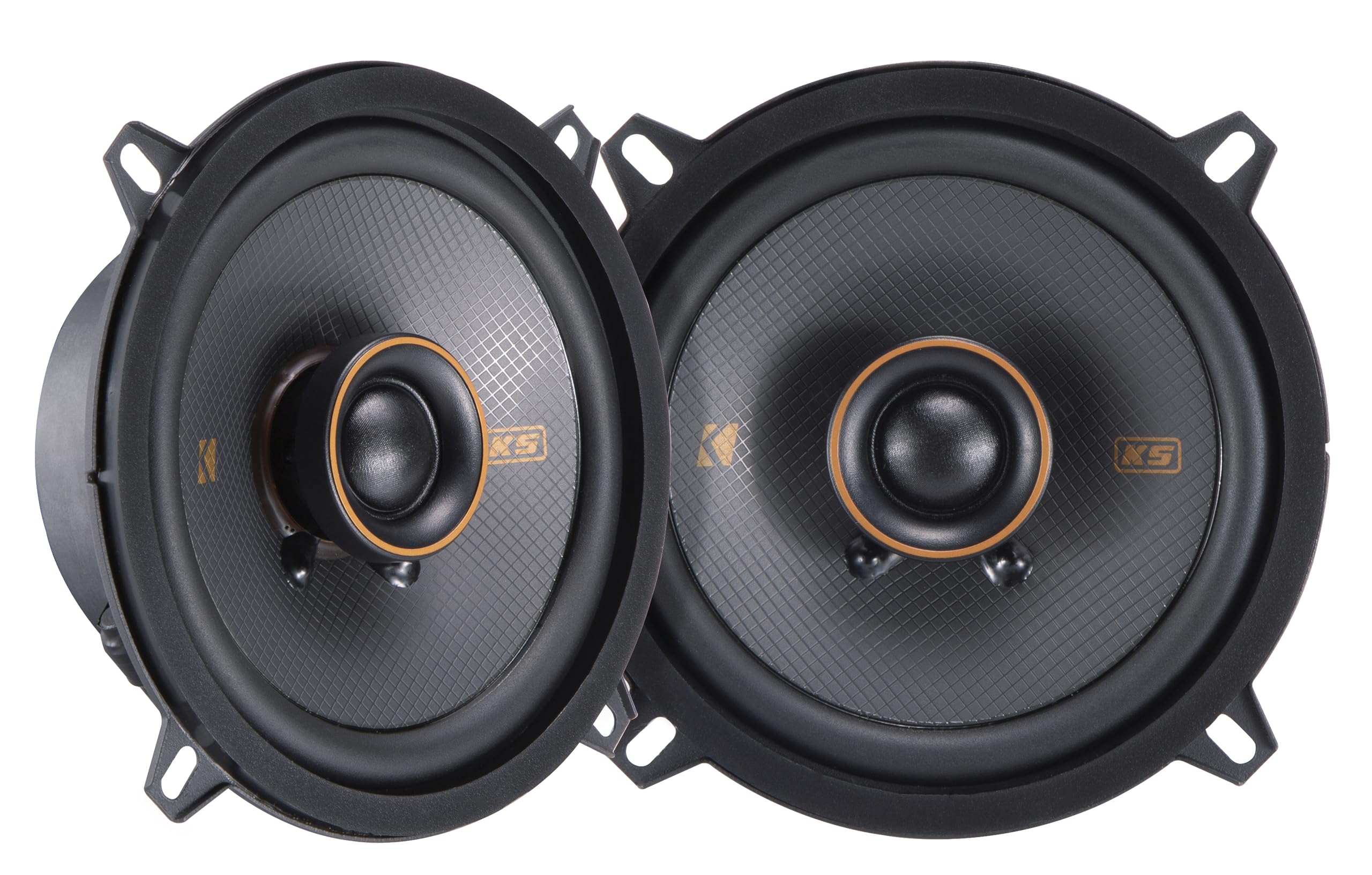 Kicker 51Ksc504 Coaxial Speaker System, 2 Way Design, One (1) Pair, 5.25'' (130Mm) Polypropylene Woofer/Midrange, 3/4'' (20Mm) S