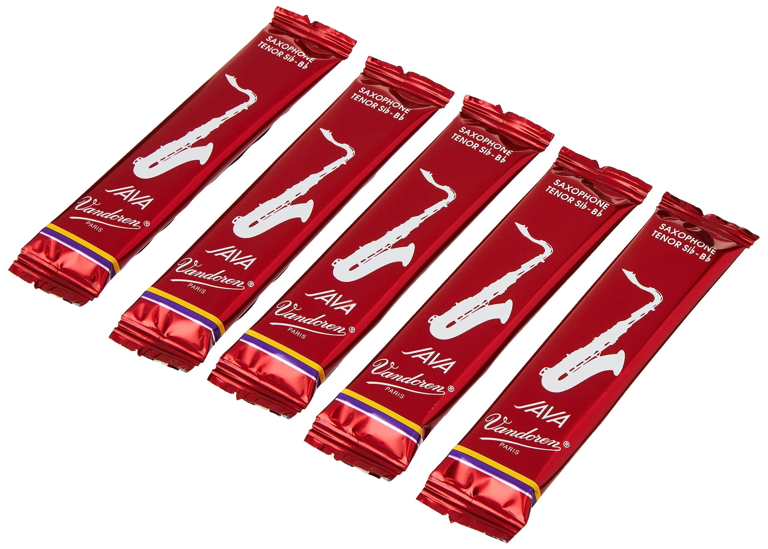 Vandoren Sr2725R Tenor Sax Java Red Reeds Strength 2.5; Box Of 5