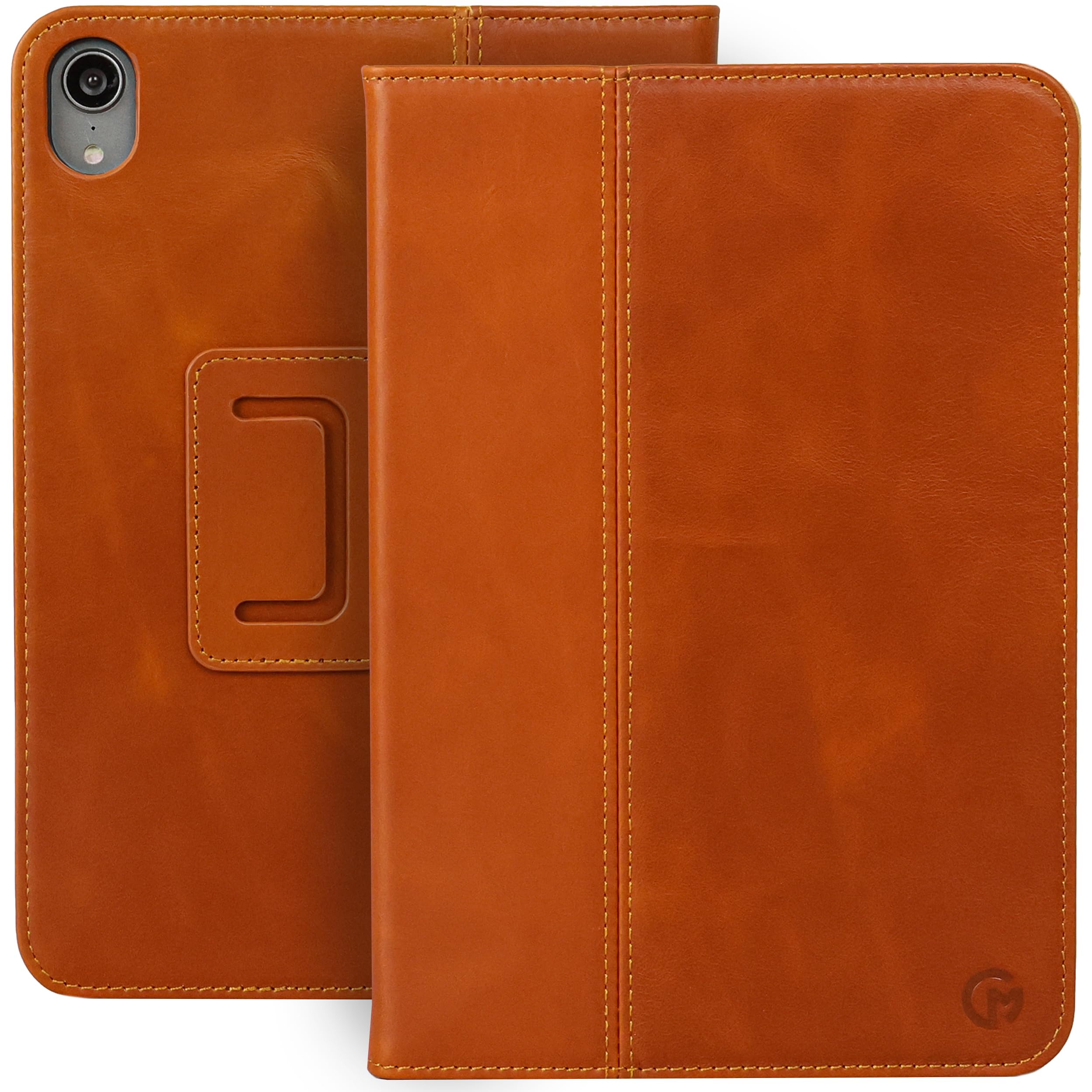 Casemade Real Leather Case Compatible With Ipad Mini 6Th Gen (2021)   Full Grain Leather Cover, Auto Sleep/Wake, Dual Stand Posi